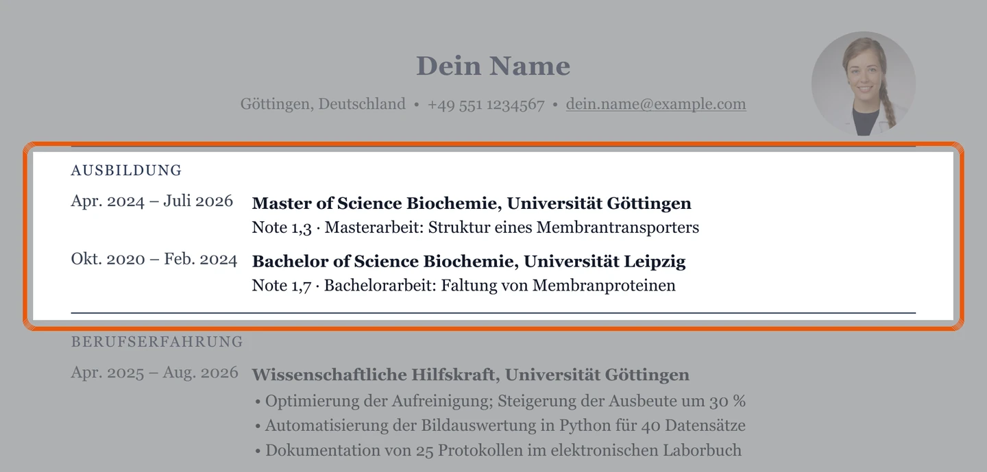 Ausbildung im Muster – Muster Bewerbung auf eine Promotionsstelle