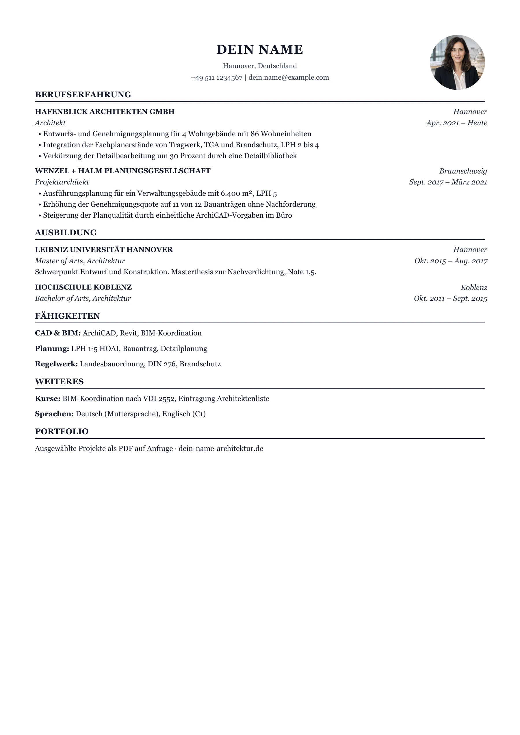 Architekt allgemein · Kompakt