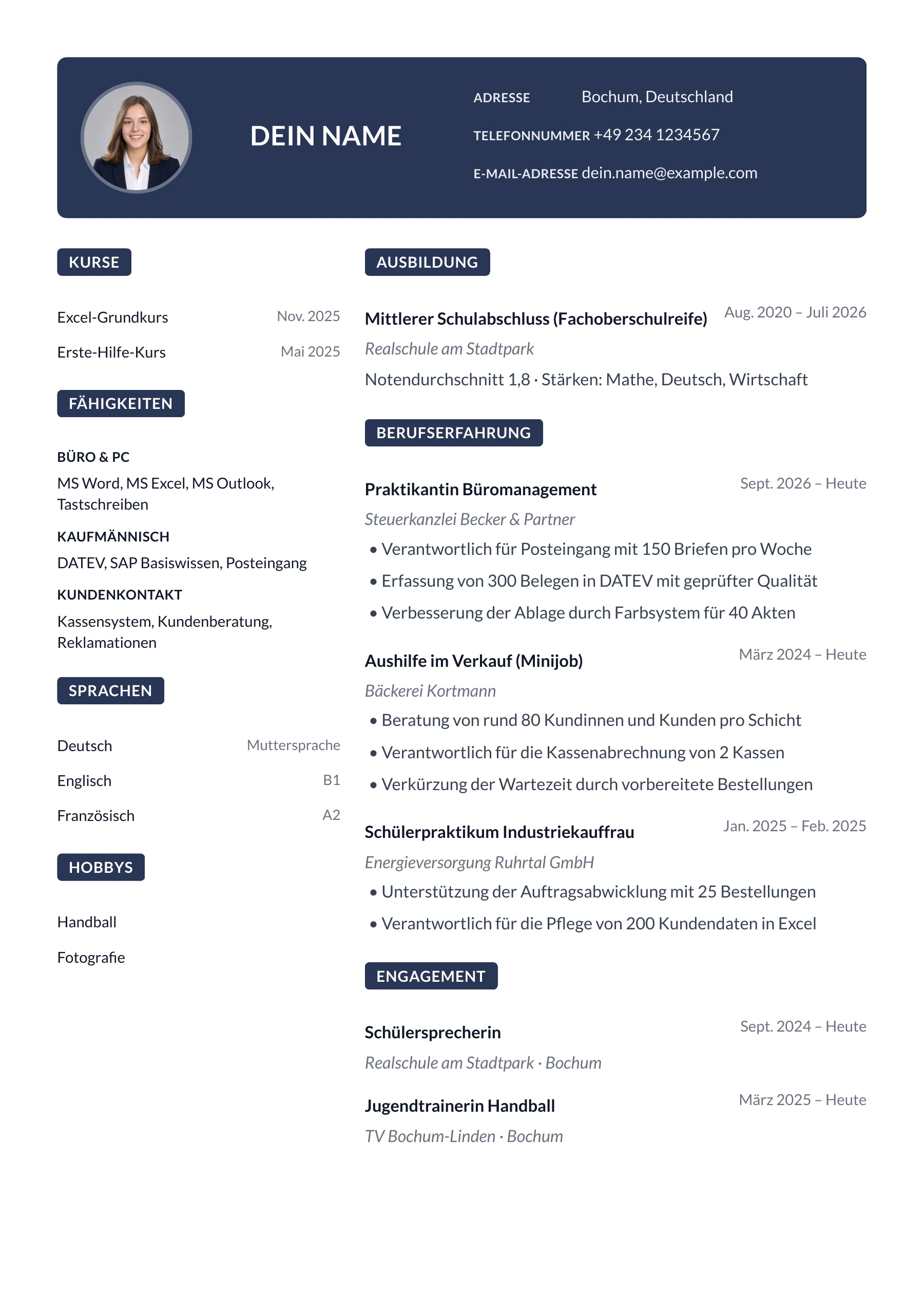 Ausbildung allgemein · Modern