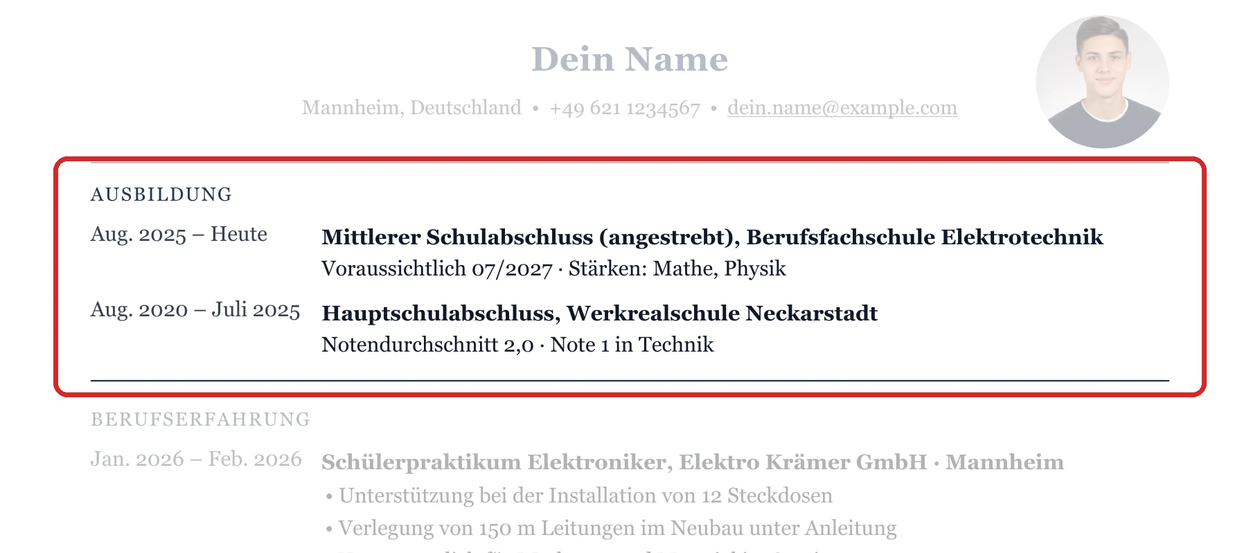 Schulbildung im Muster – Muster Schüler*innen & Schulabgänger*innen