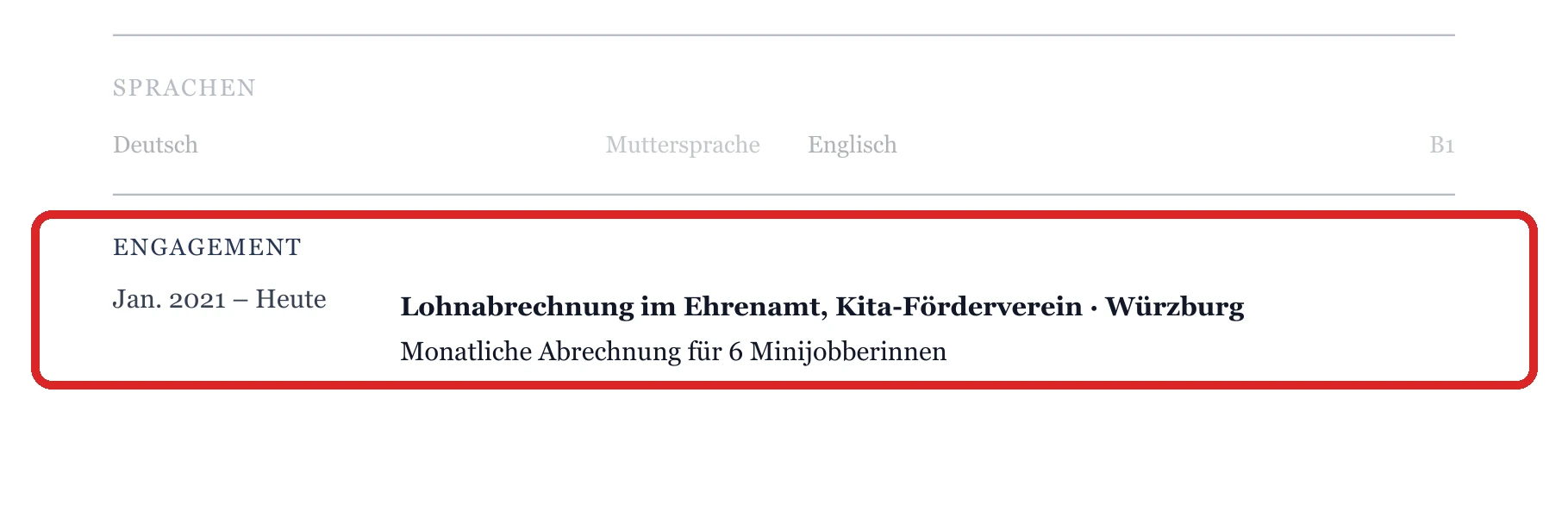 Engagement im Muster – Lohn & Gehalt