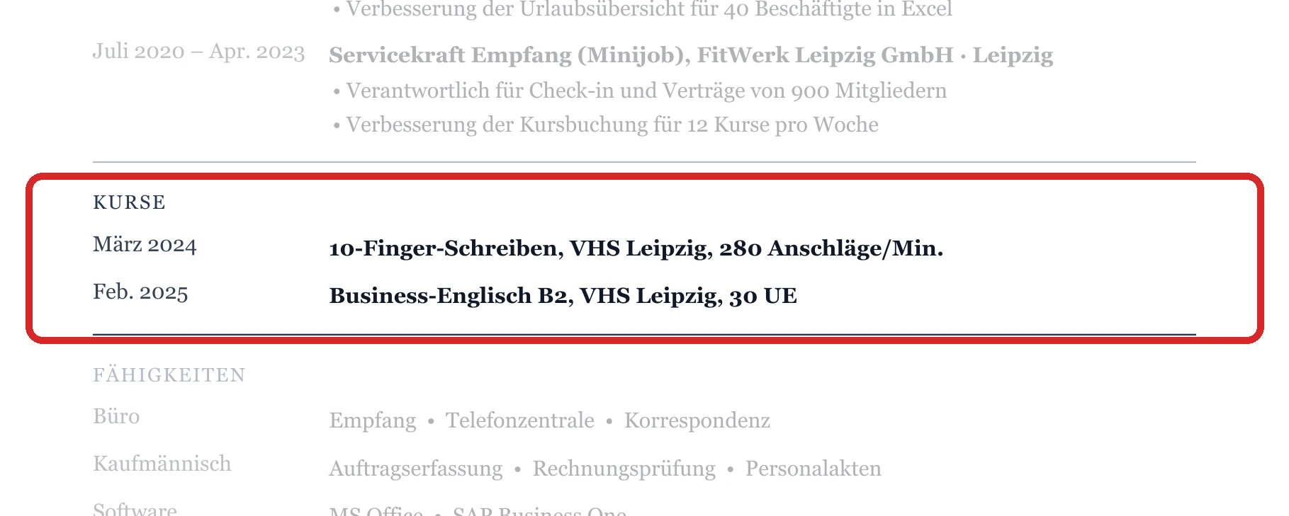 Weiterbildungen im Muster – Ausbildung & Berufseinstieg