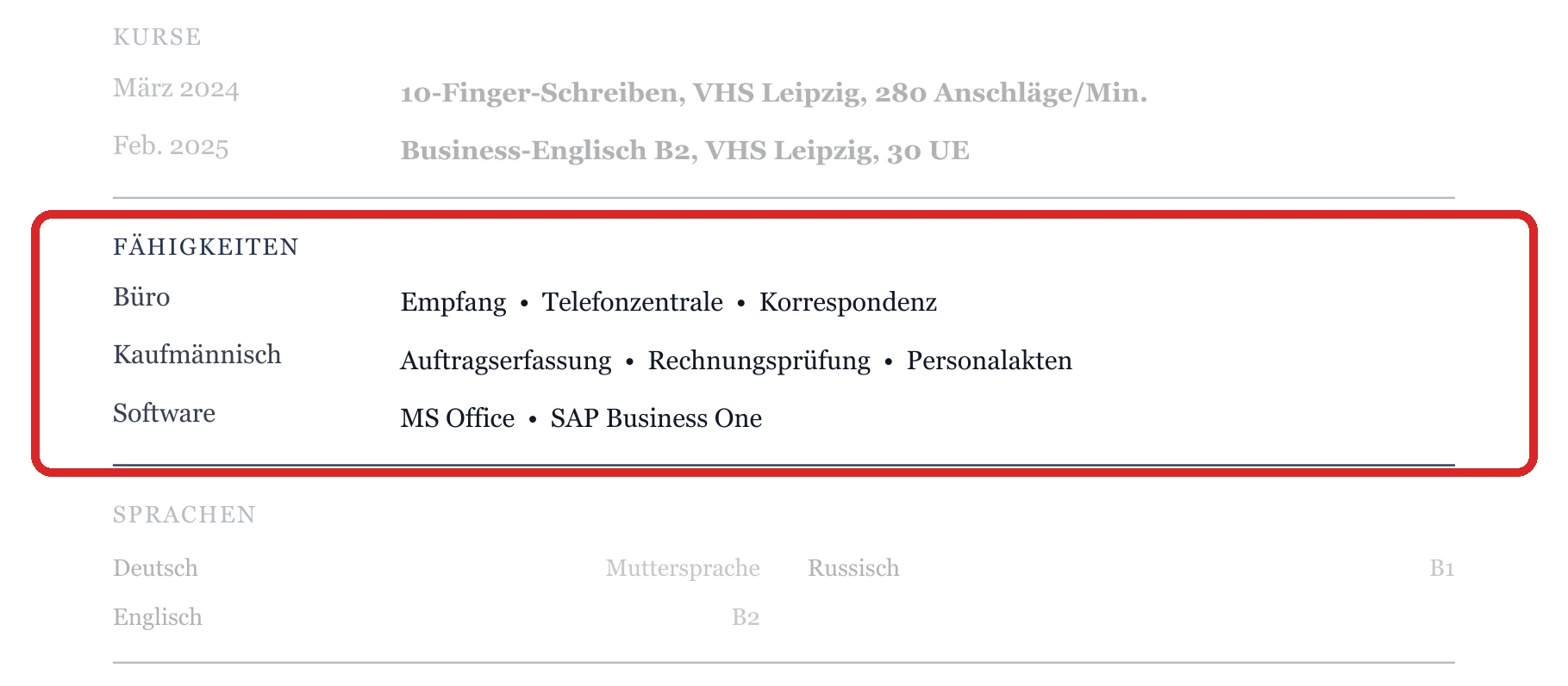 Kenntnisse im Muster – Ausbildung & Berufseinstieg