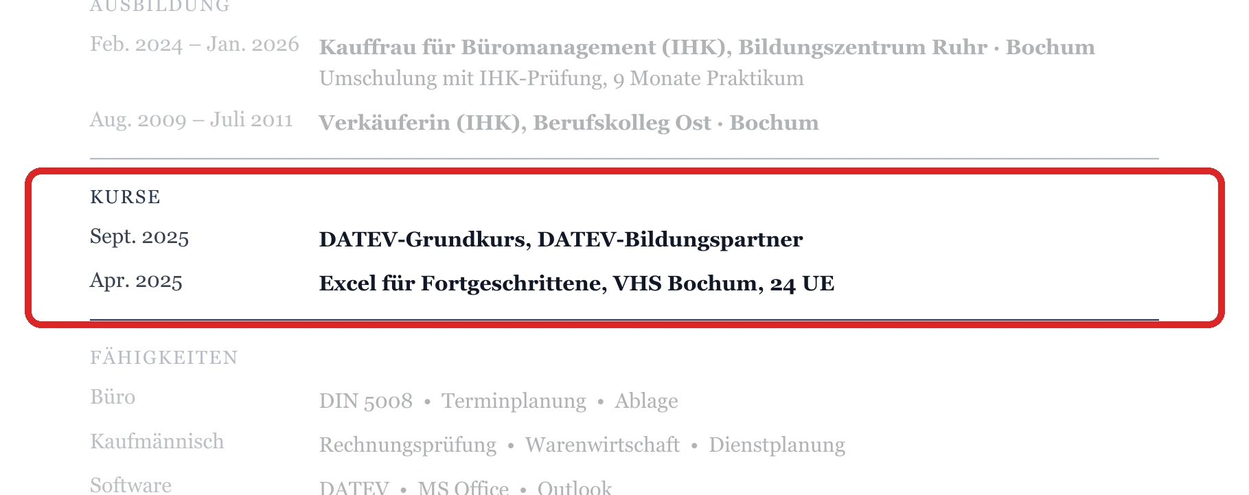 Weiterbildungen im Muster – Umschulung & Wiedereinstieg