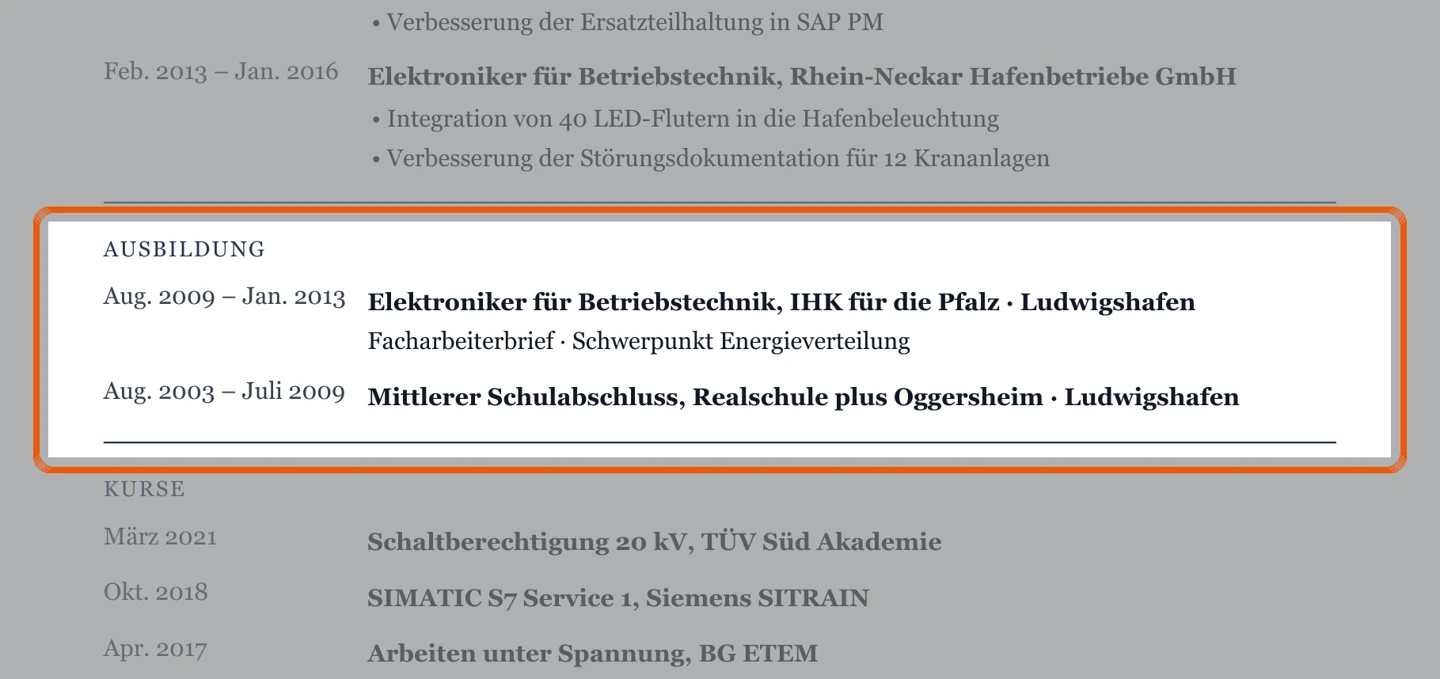 Ausbildung im Muster – Muster Betriebstechnik & Instandhaltung