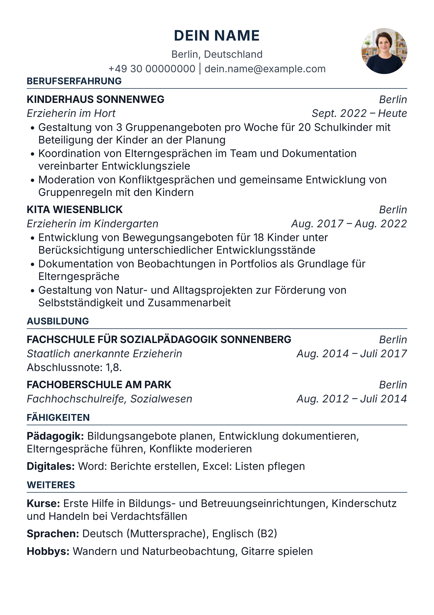 Erzieher*in – allgemein · Kompakt