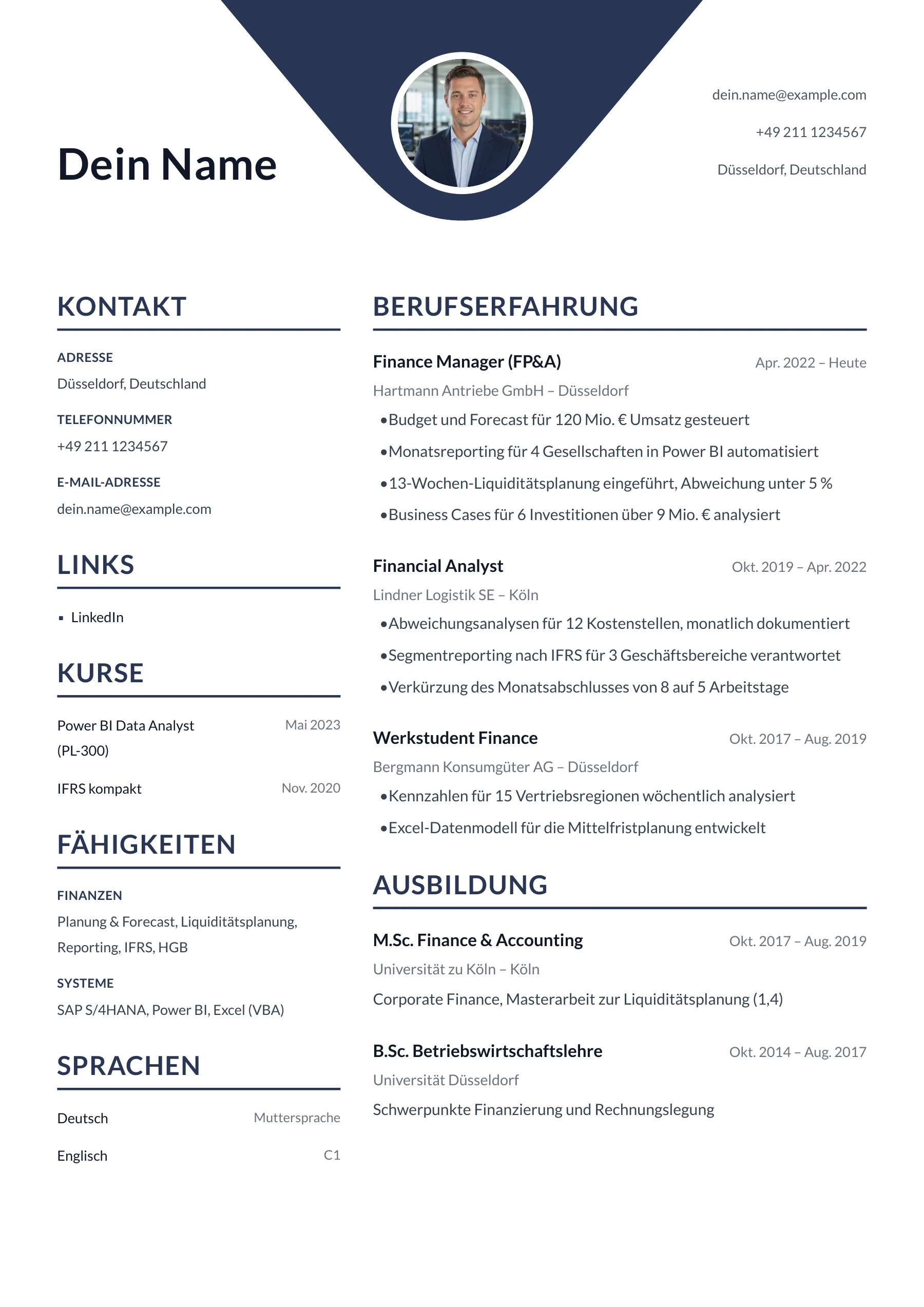 Finanzen allgemein · Geometrisch zentriert