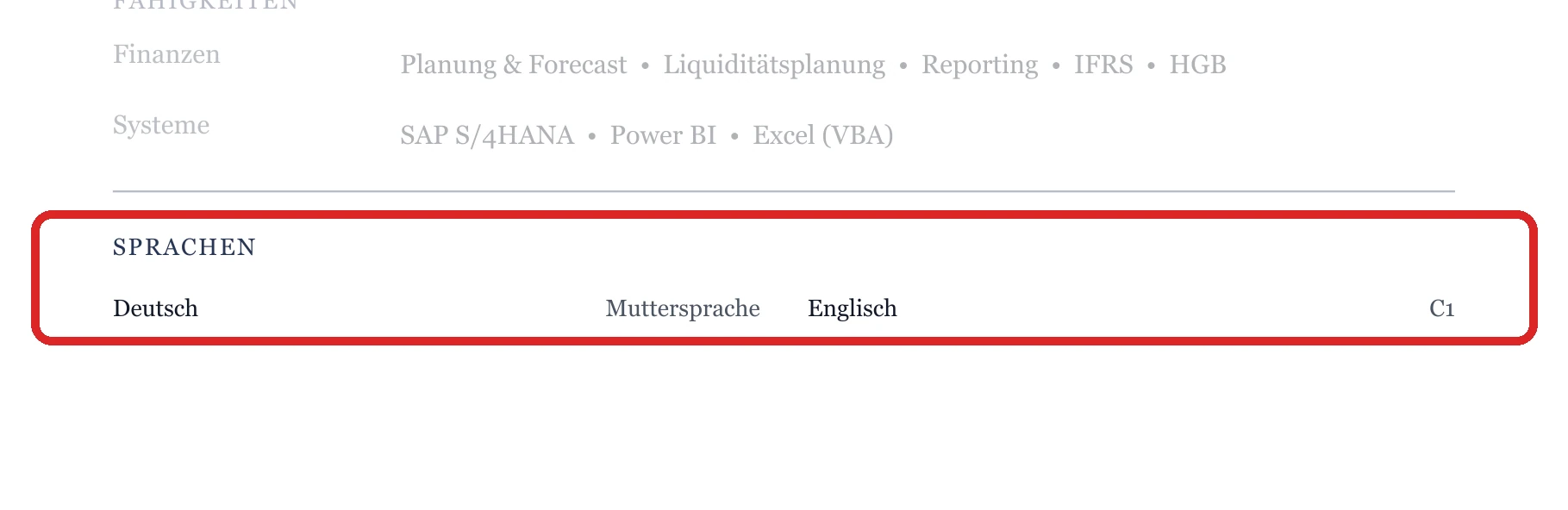Sprachen im Muster – Finanzen – allgemein