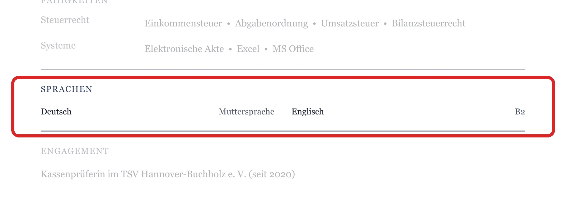 Sprachen im Muster – Finanzverwaltung