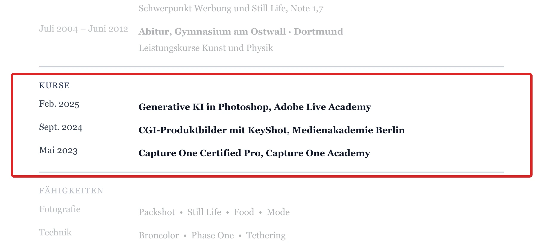 Kurse im Muster – Produkt, Werbung & Mode
