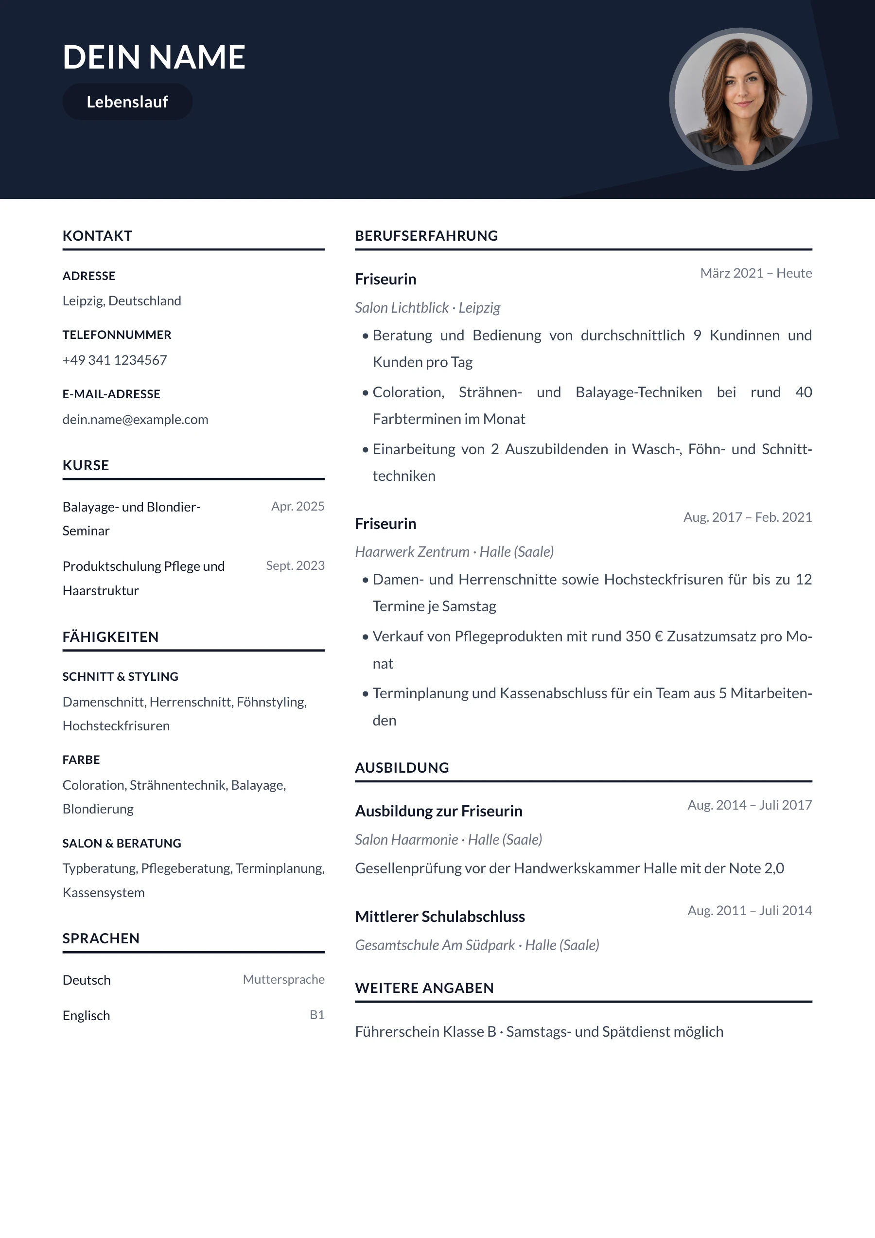 Friseur*in allgemein · Geometrisch