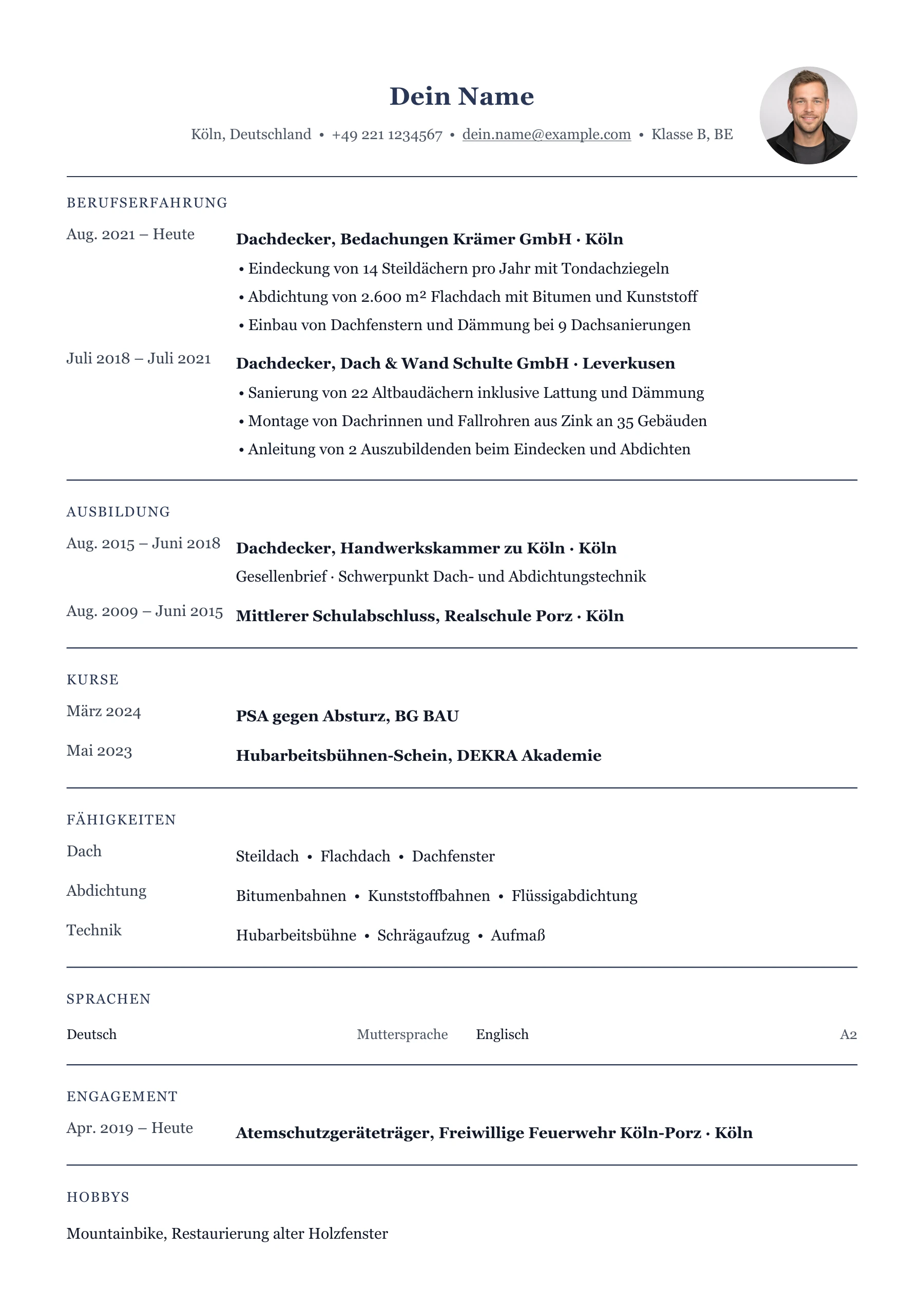 Handwerk allgemein · Klassisch