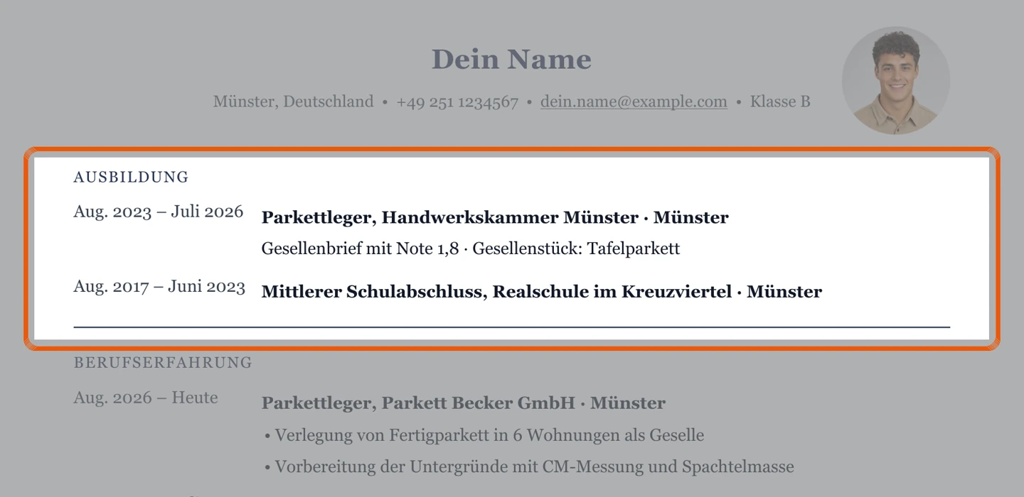 Ausbildung im Muster – Muster Ausbildung & Berufseinstieg