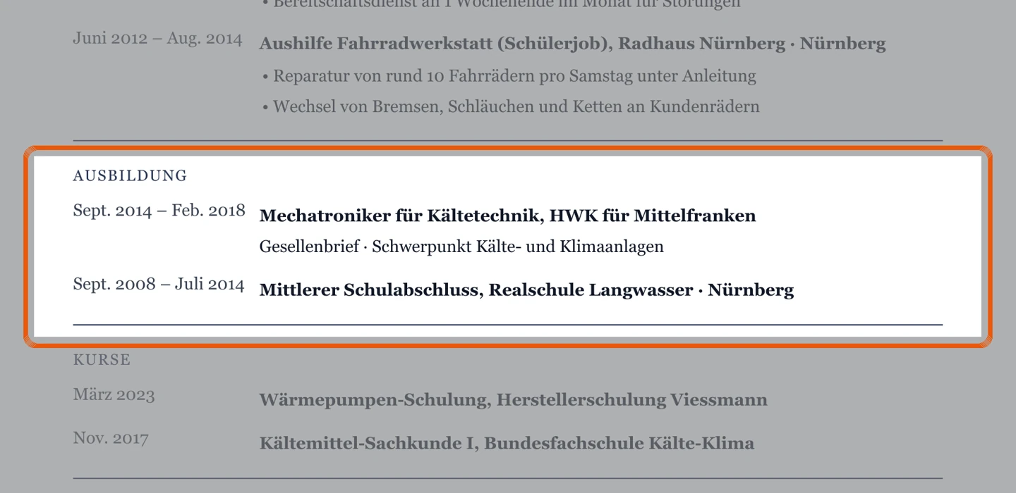 Ausbildung im Muster – Muster Fahrzeug-, Metall- & Kältetechnik
