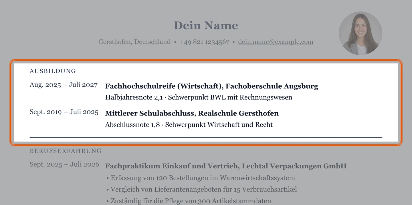Ausbildung im Muster – Muster Bewerbung um die Ausbildung
