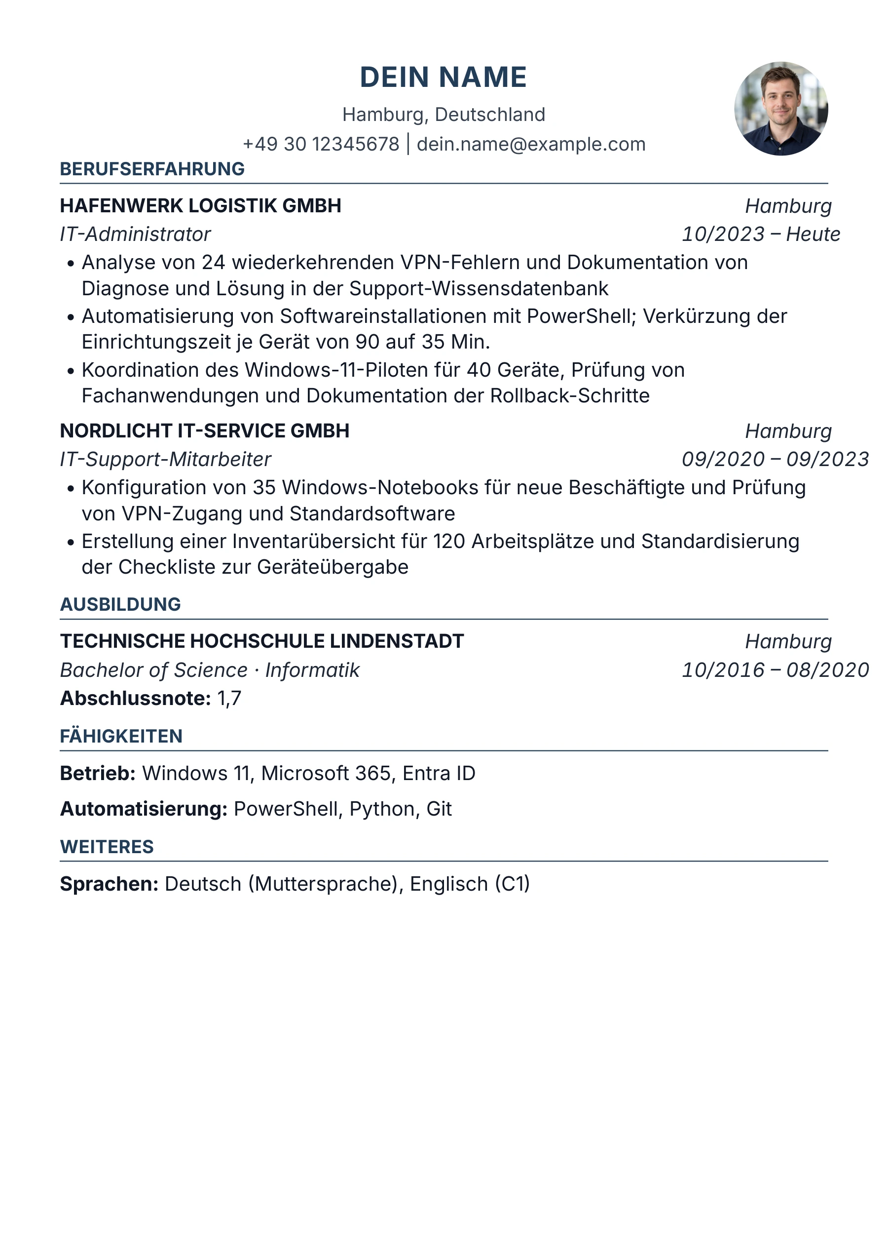 Informatiker / IT – allgemein · Kompakt