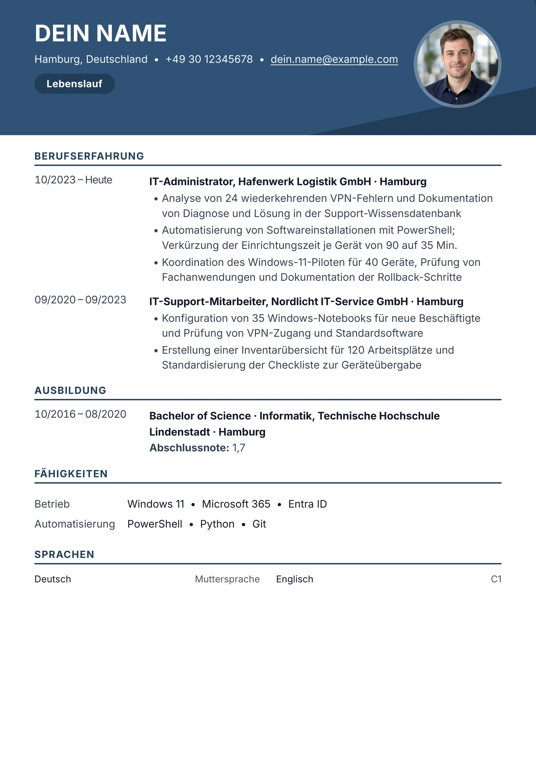 Informatiker / IT – allgemein · Klassisch geometrisch