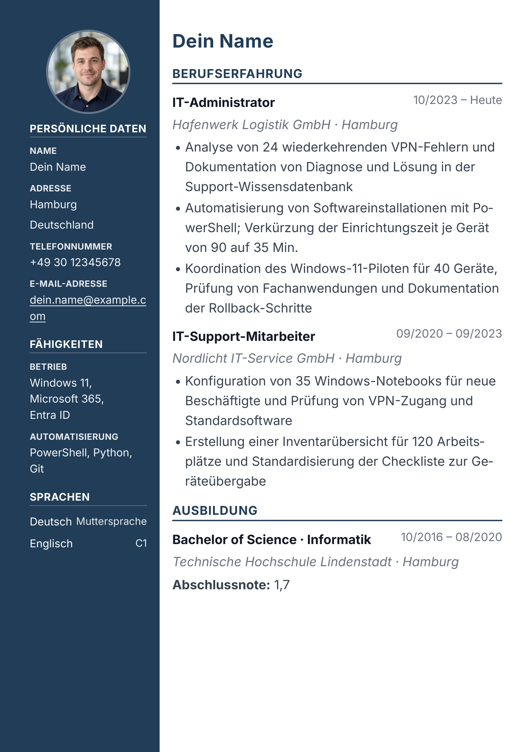 Informatiker / IT – allgemein · Professionell