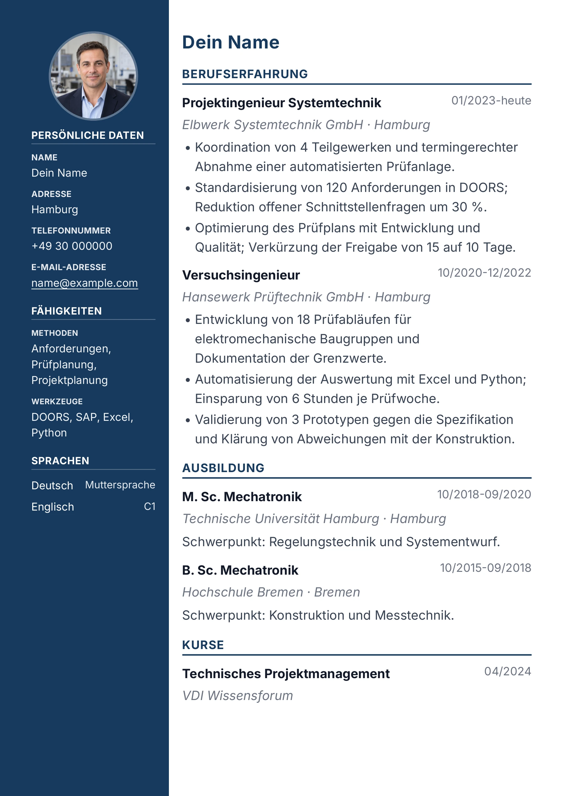 Ingenieur – allgemein · Professionell