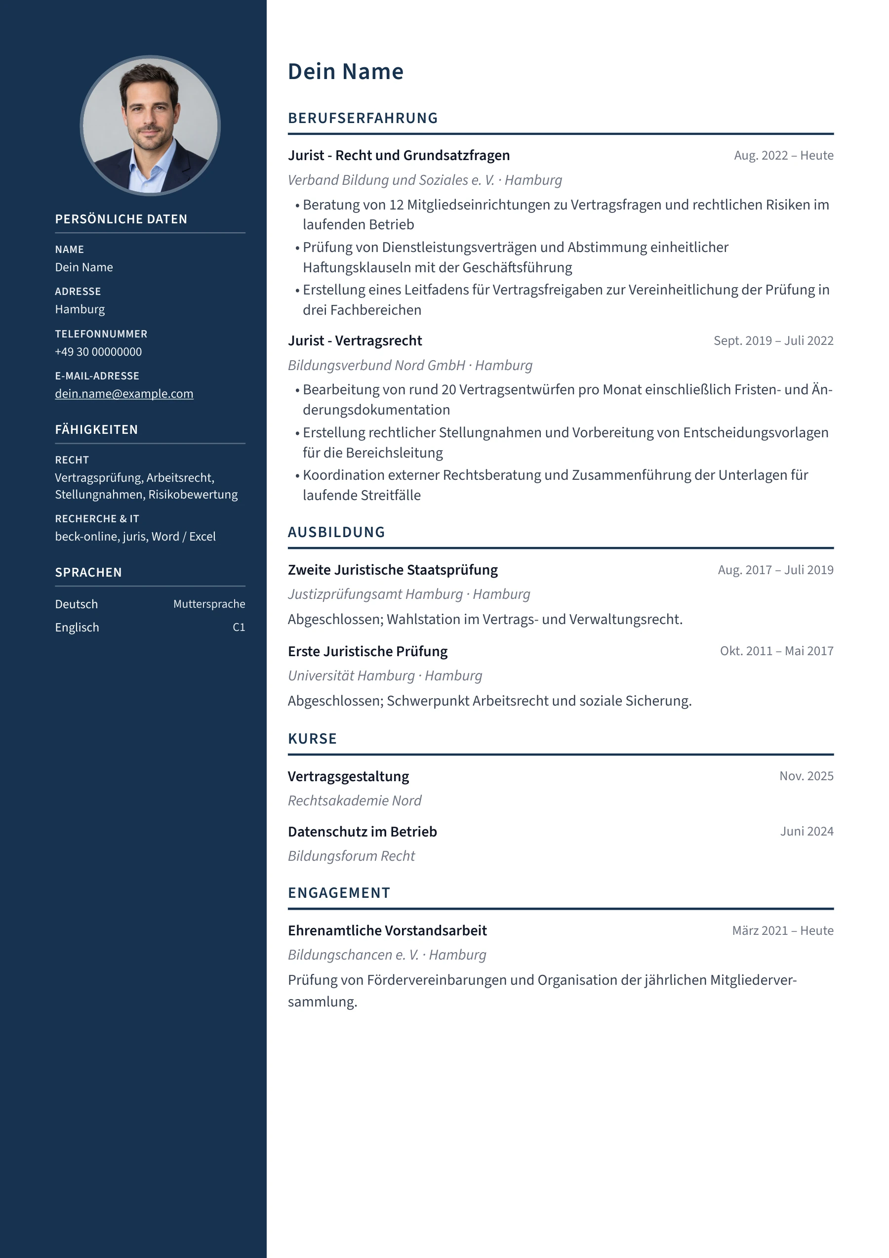 Jurist – allgemein · Professionell
