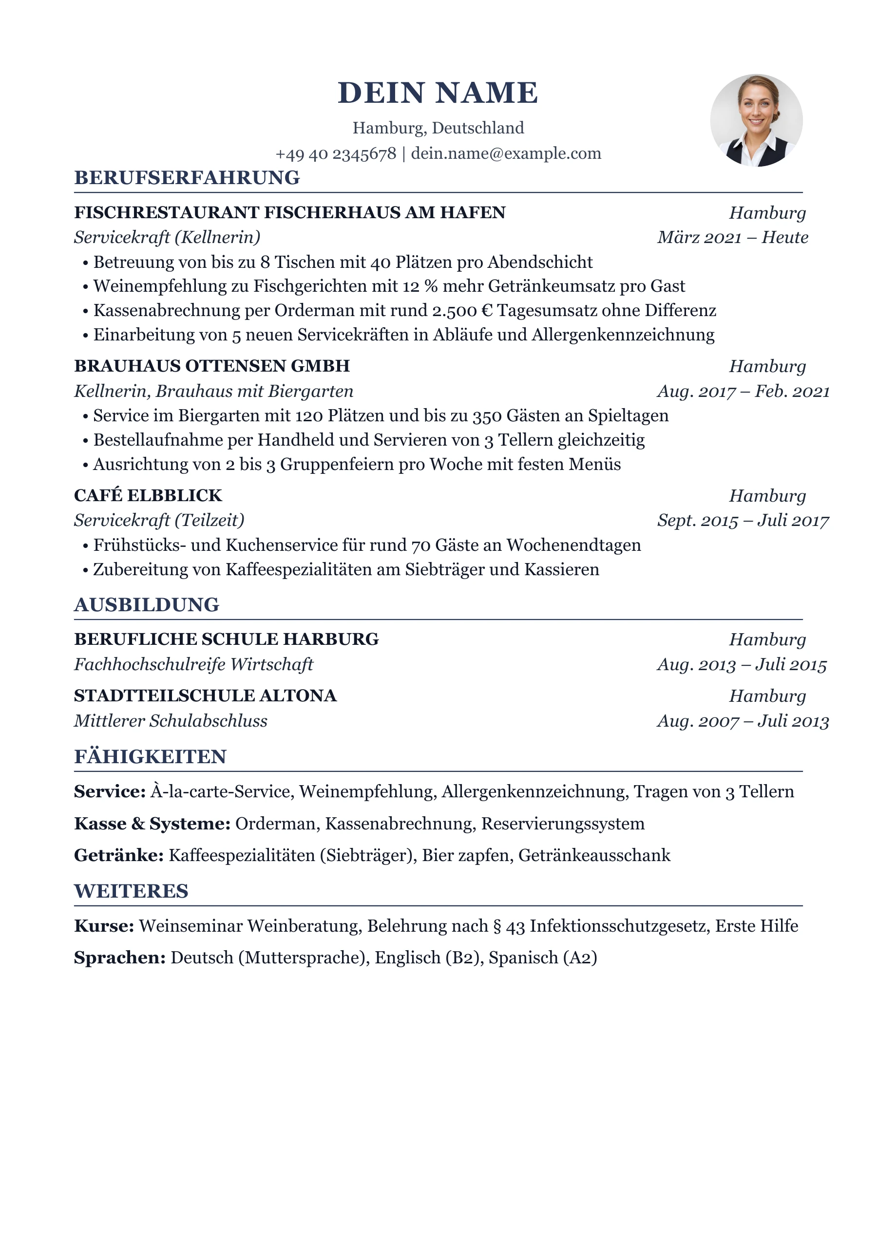 Kellner*in allgemein · Kompakt