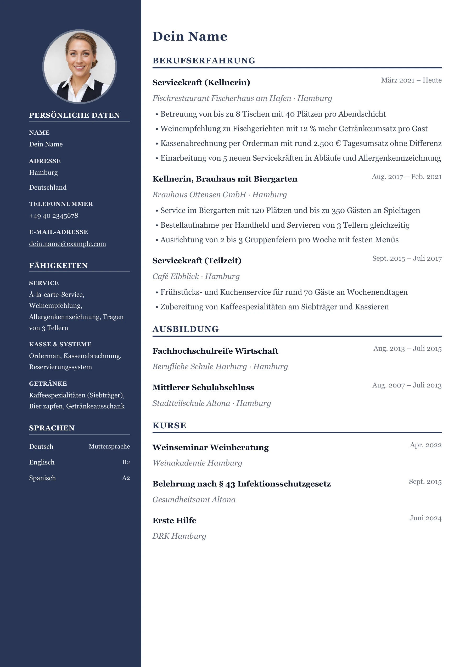 Kellner*in allgemein · Professionell