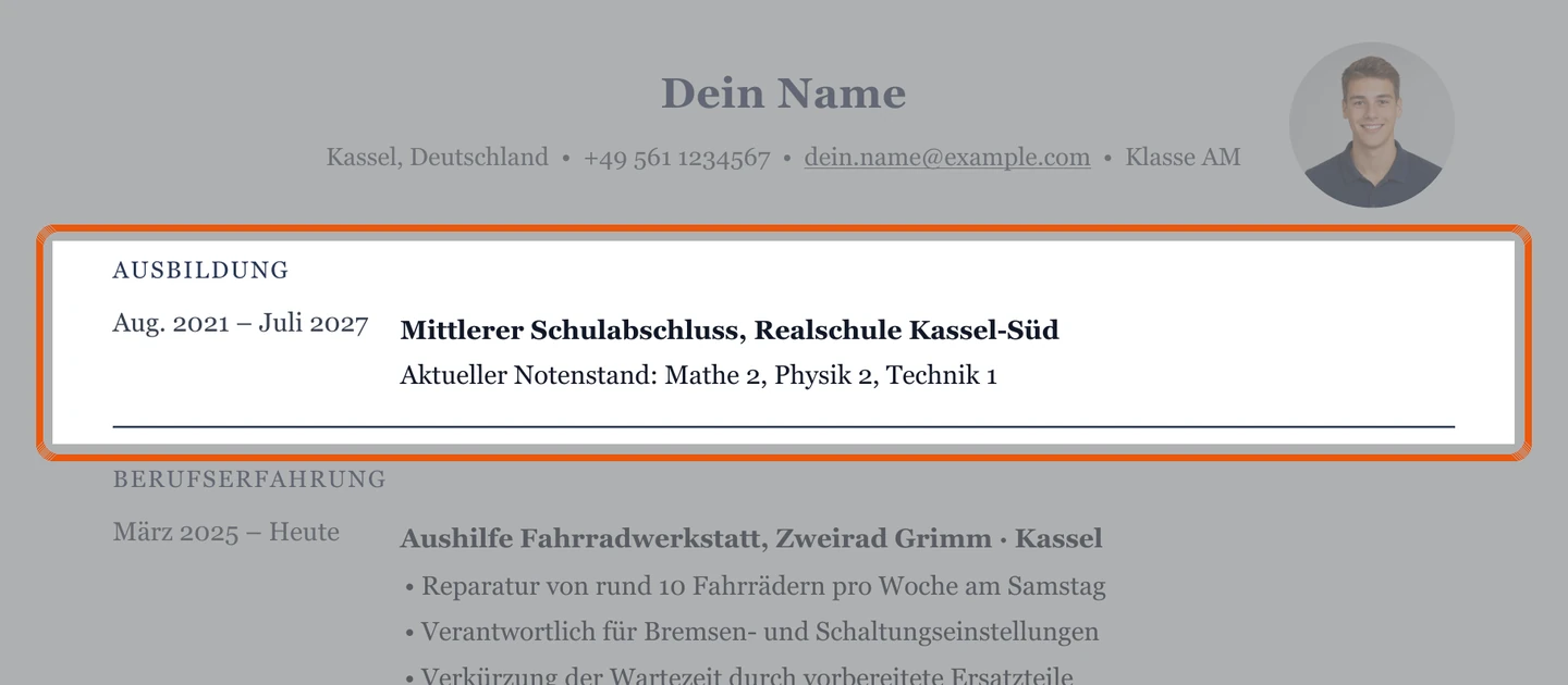 Ausbildung im Muster – Muster Bewerbung um einen Ausbildungsplatz