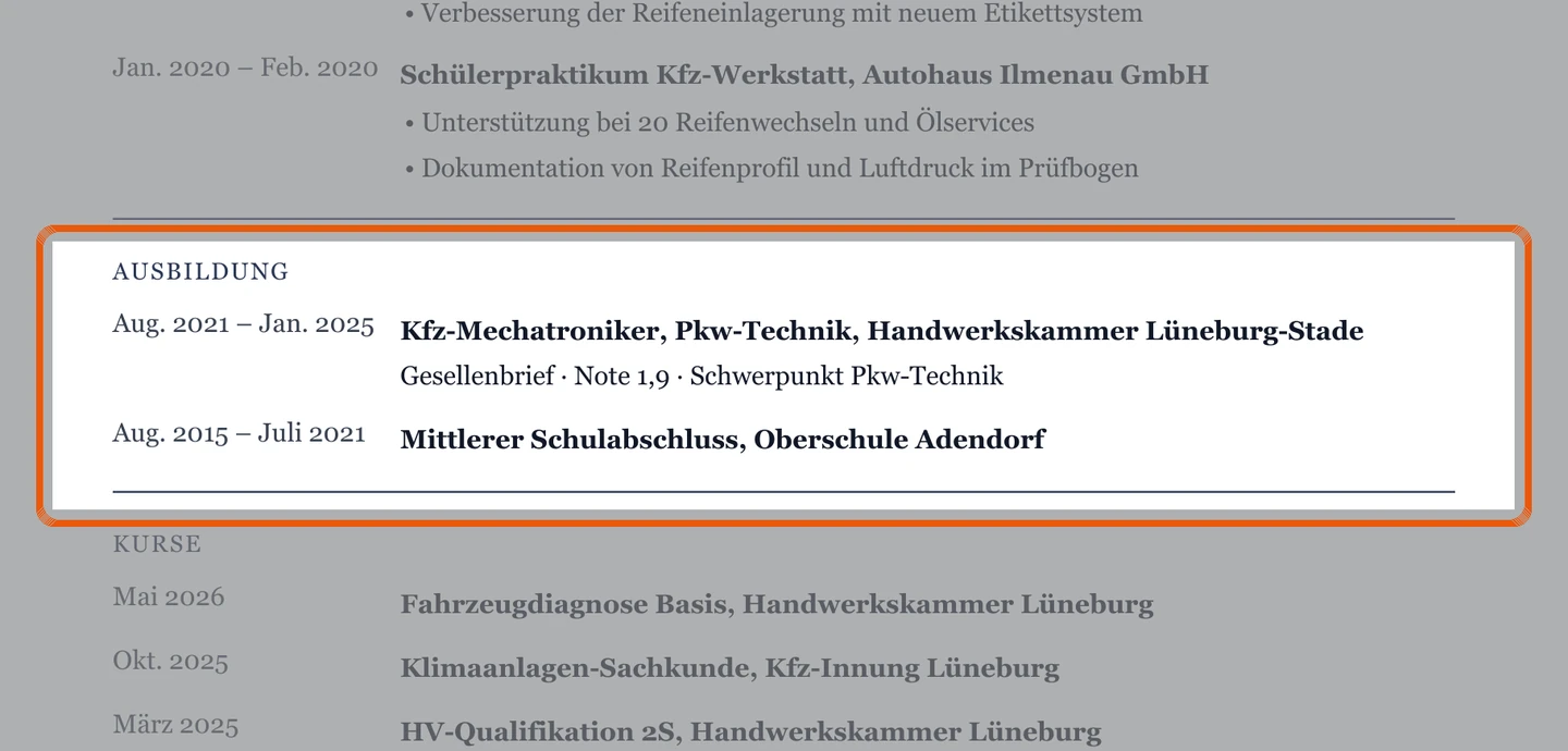 Ausbildung im Muster – Muster Azubis & Berufseinstieg