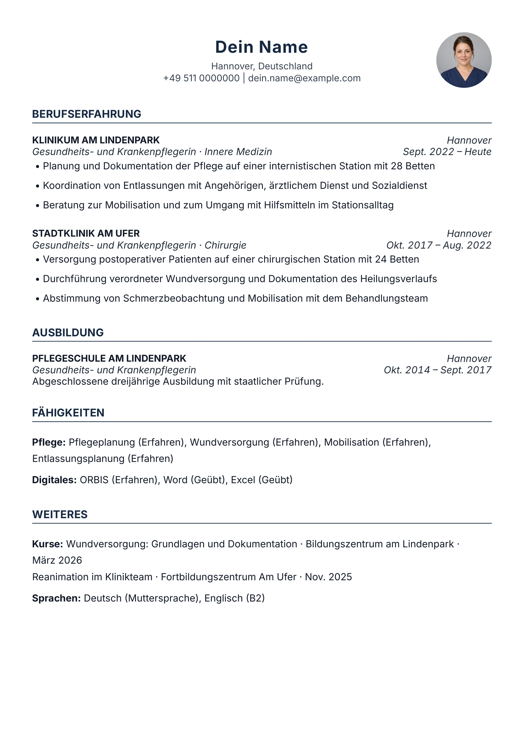 Stationspflege mit Berufserfahrung · Kompakt