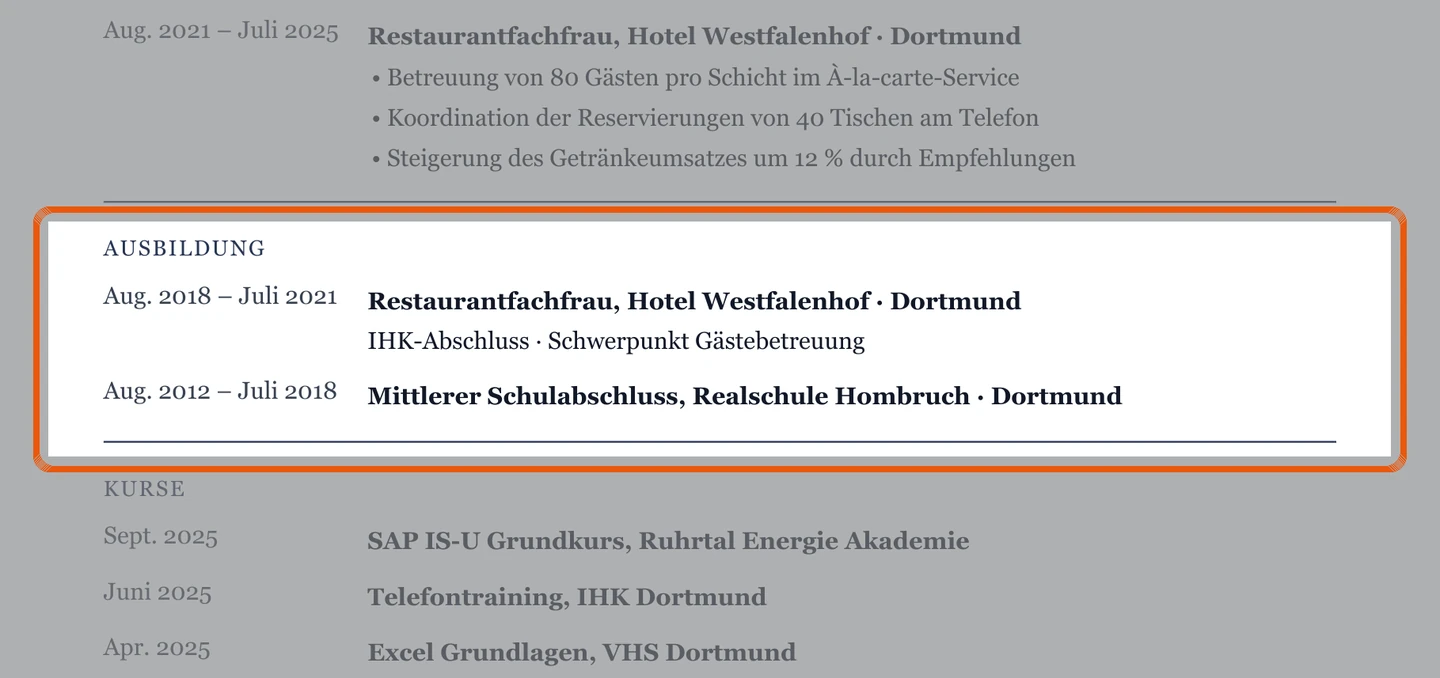 Ausbildung im Muster – Muster Berufseinstieg & Quereinstieg