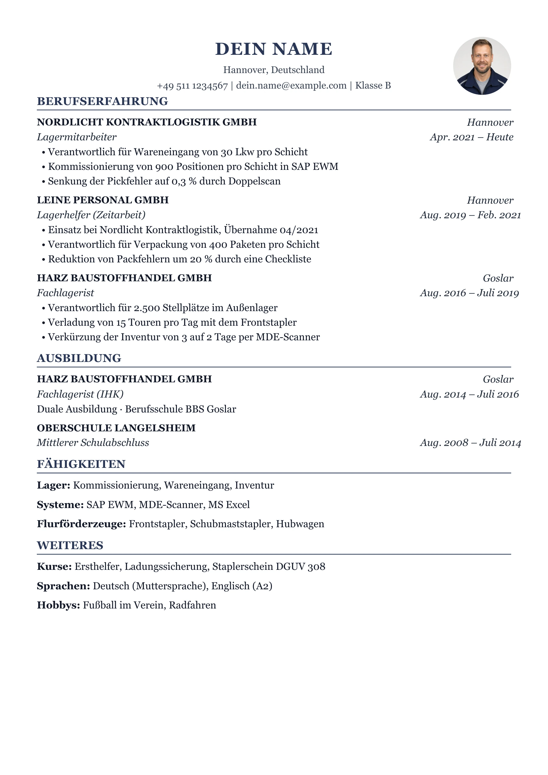 Lagermitarbeiter*in allgemein · Kompakt