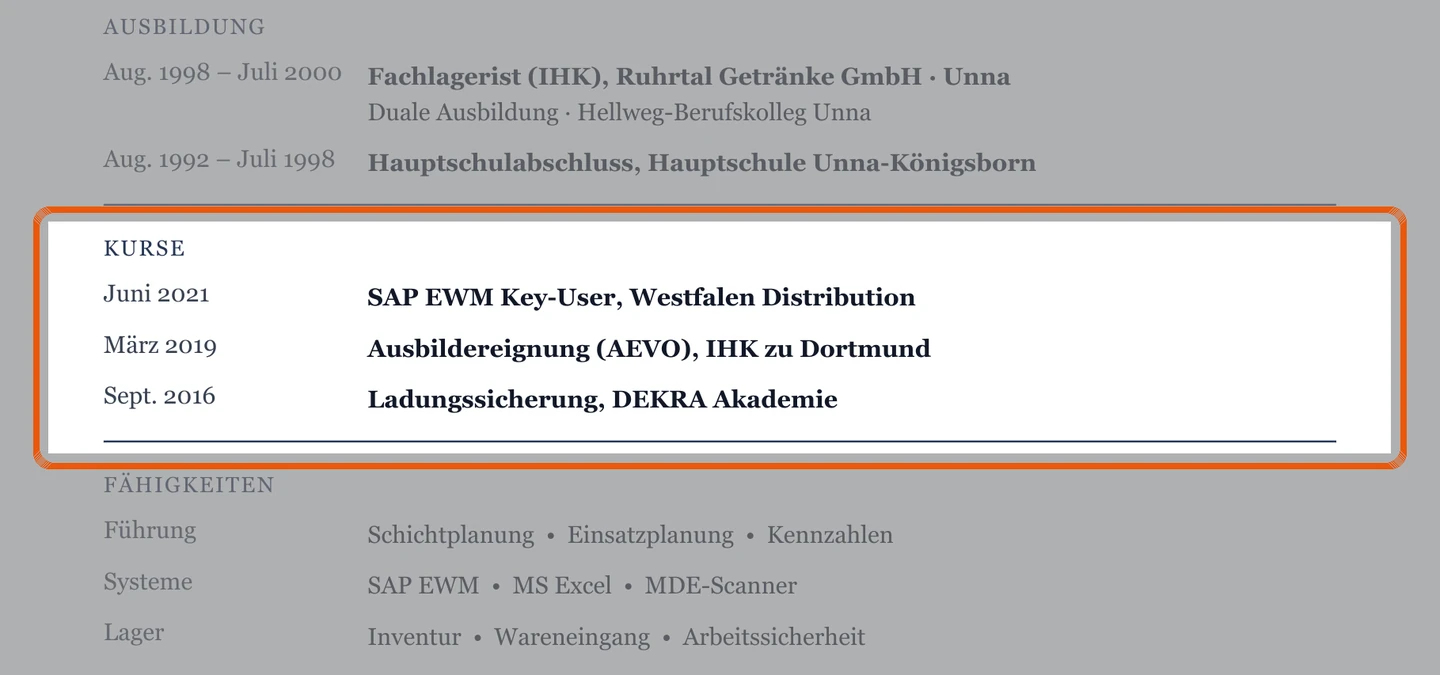 Staplerschein und Weiterbildungen im Muster – Muster Schicht- & Teamleitung