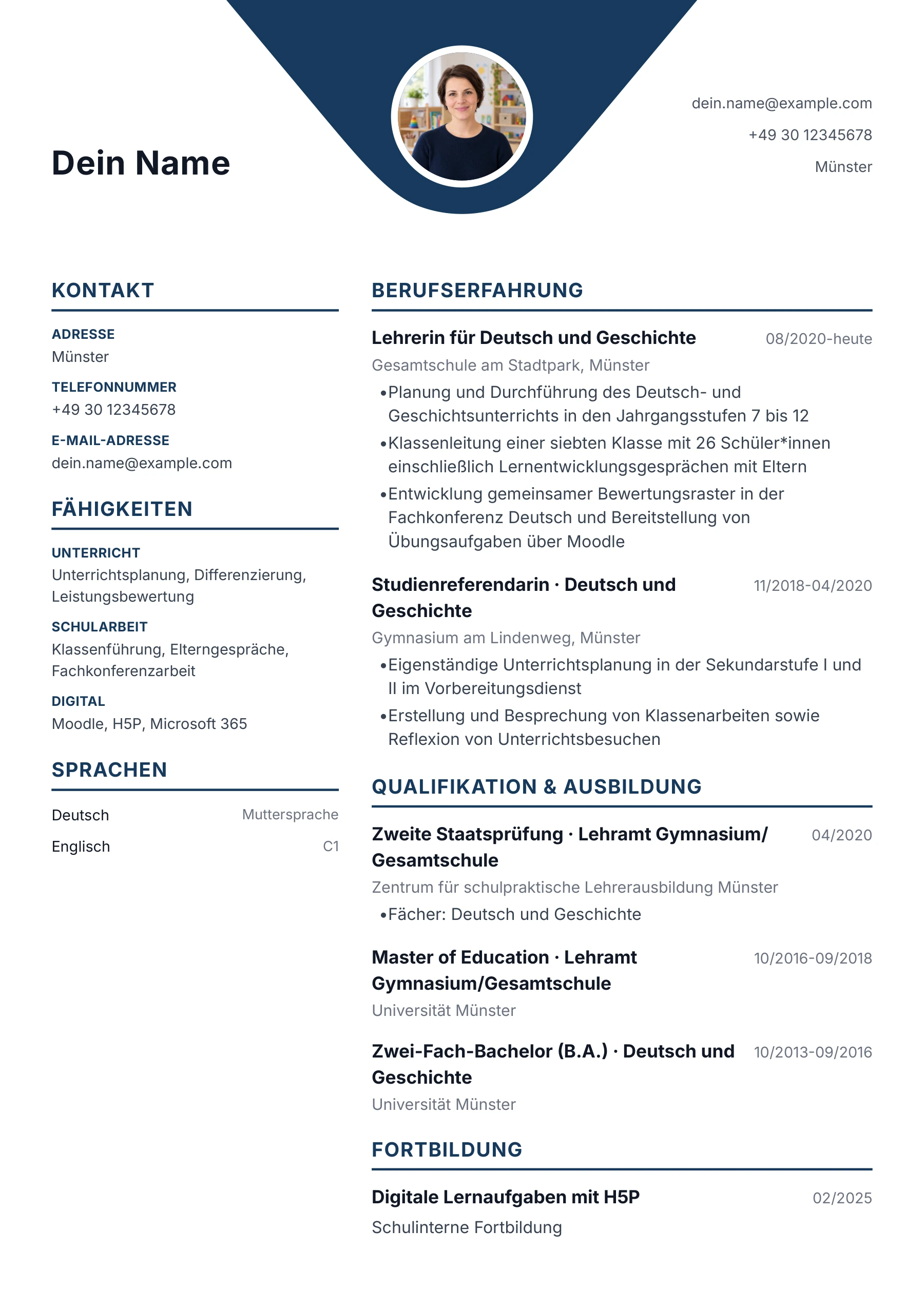 Sekundarstufe I / II · Geometrisch zentriert