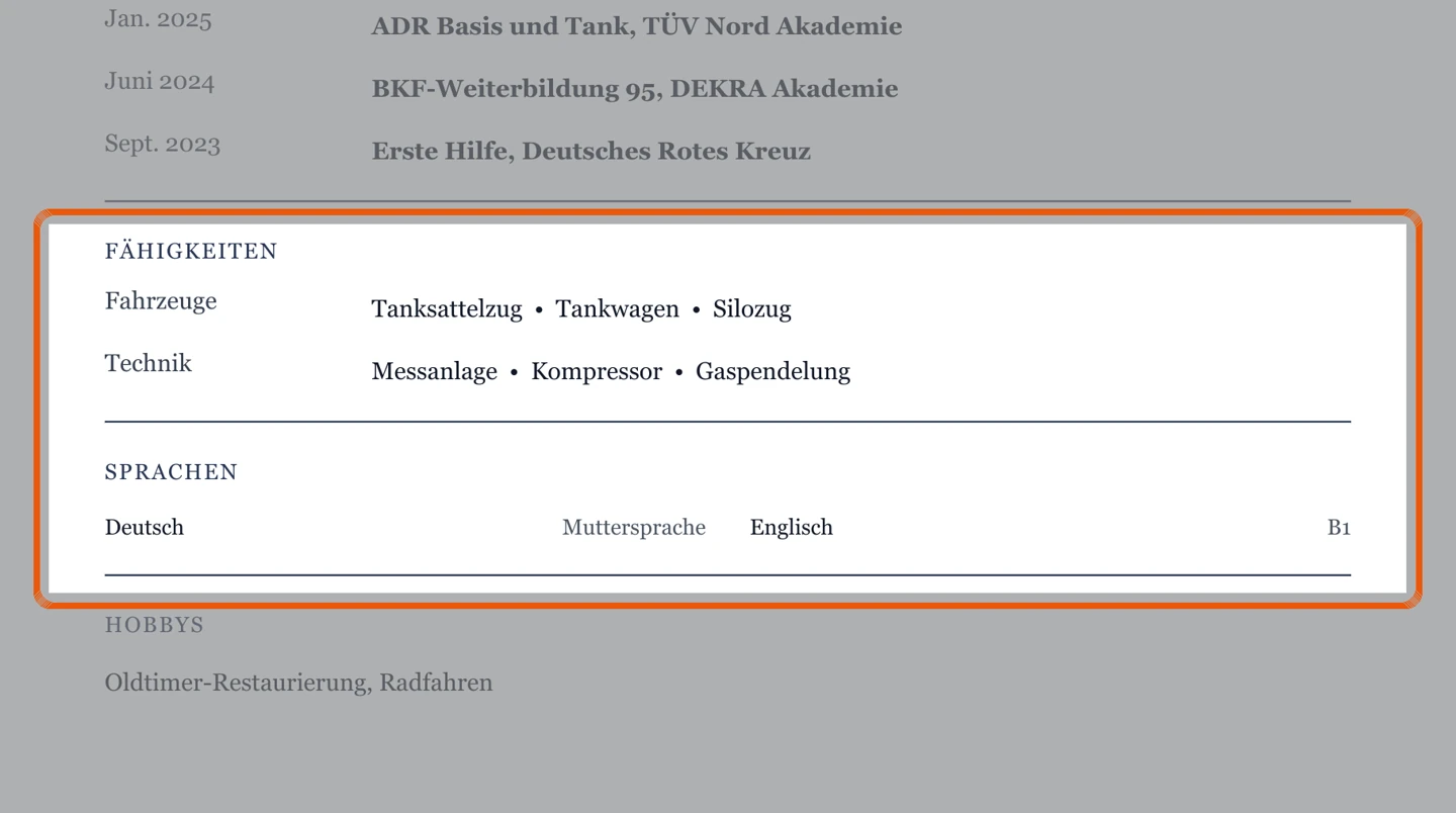 Ausschnitt Muster Gefahrgut, Tank & Silo