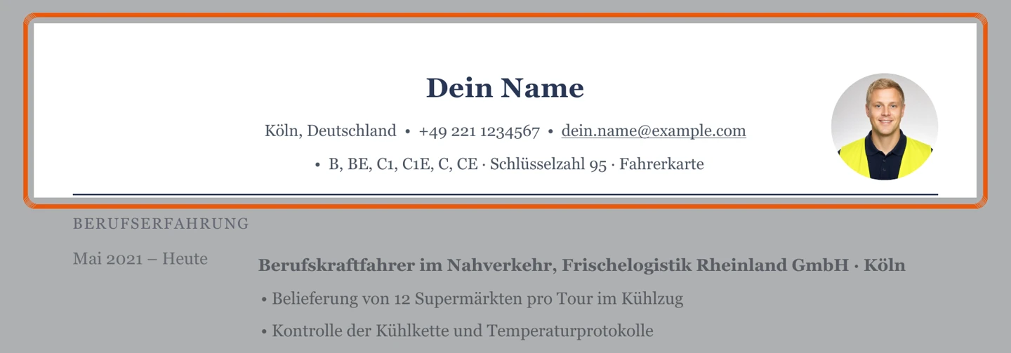 Ausschnitt Muster Nah- & Verteilerverkehr