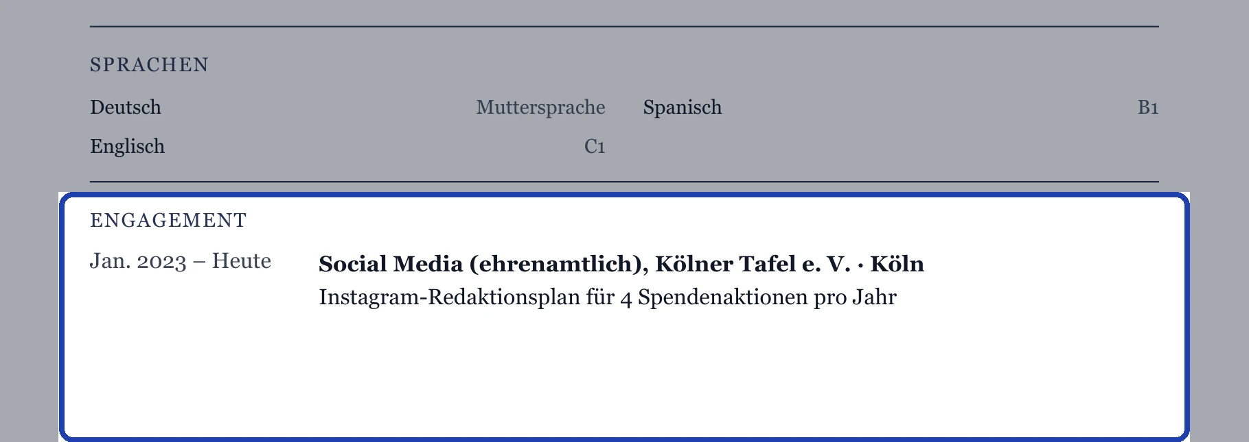 Engagement im Muster: relevante Aufgabe mit Umfang.