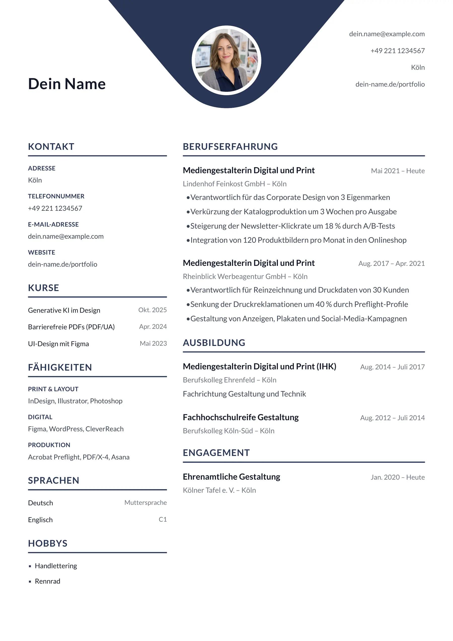 Mediengestalter*in allgemein · Geometrisch zentriert