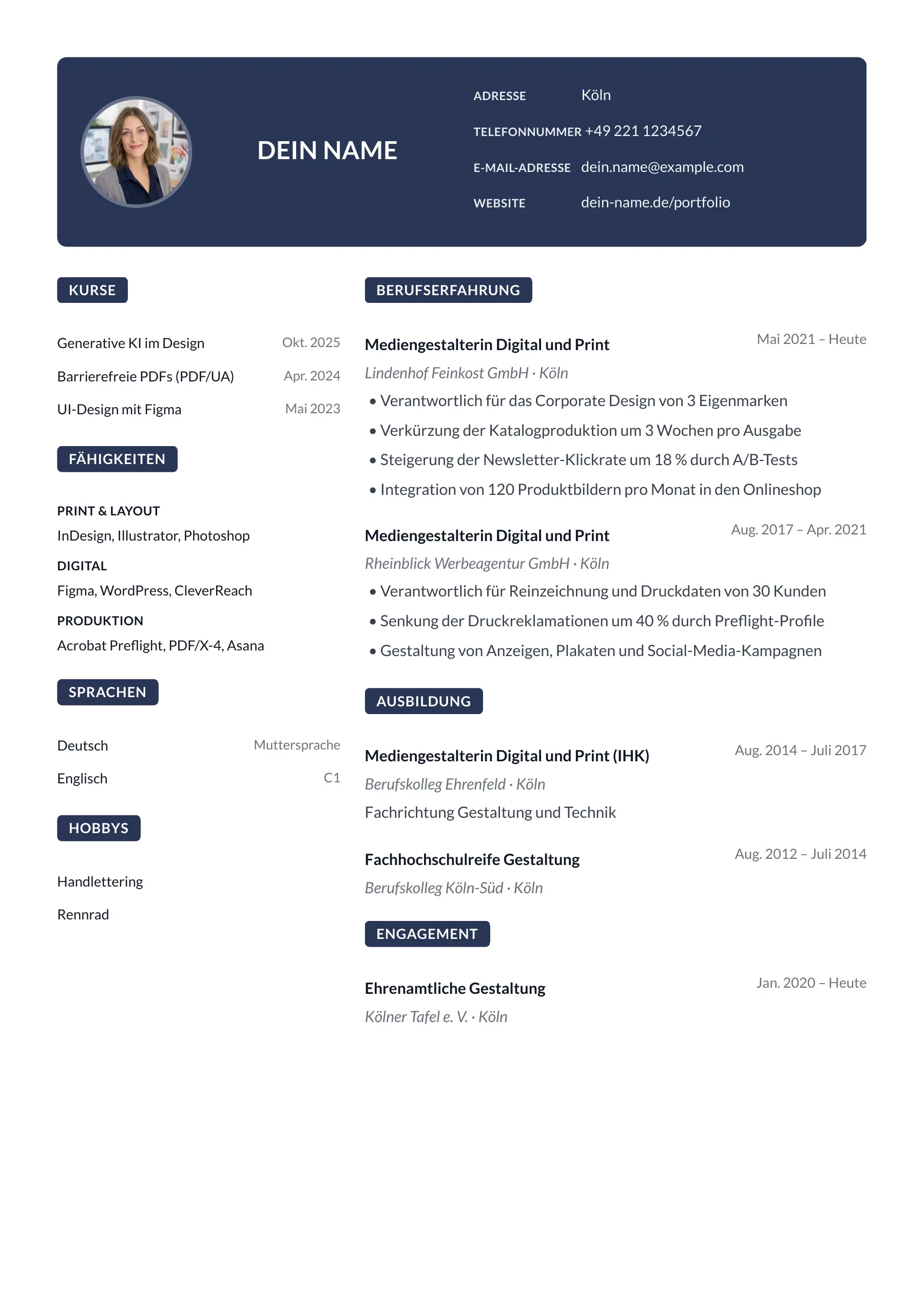 Mediengestalter*in allgemein · Modern