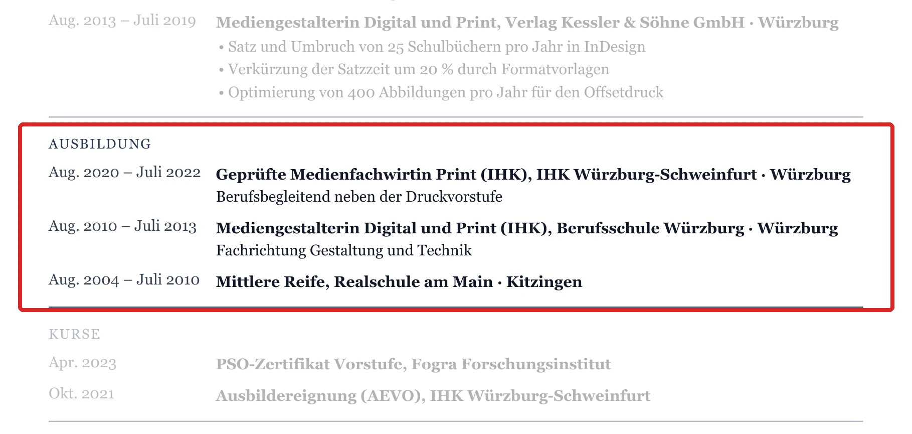 Ausbildung im Muster – Print & Druckvorstufe