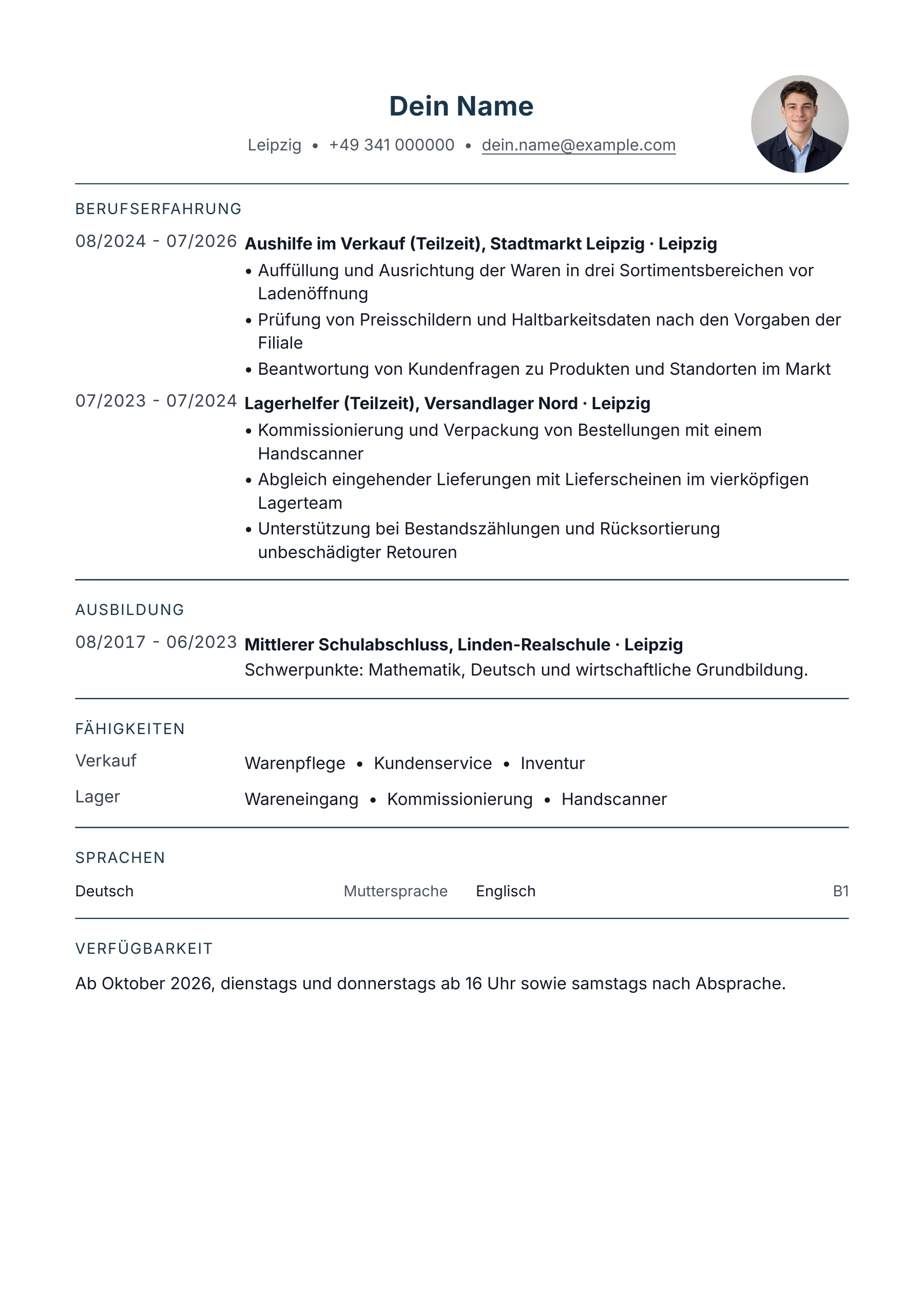 Minijob mit erster Praxis · Klassisch