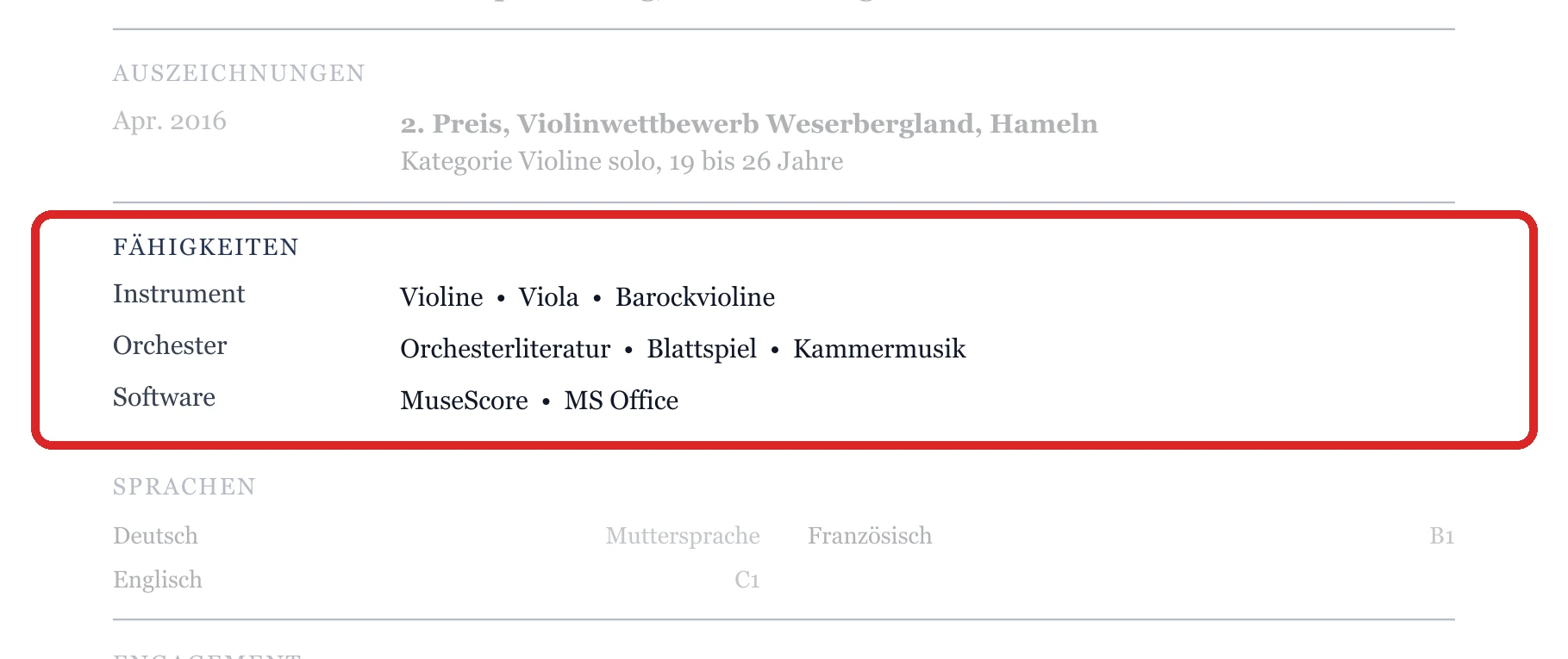 Kenntnisse im Muster – Klassik, Orchester & Kirchenmusik