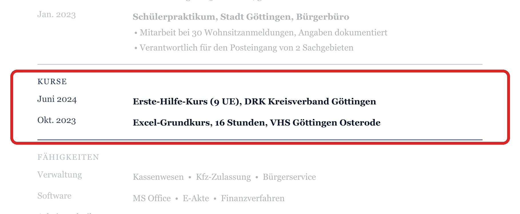 Weiterbildungen im Muster – Ausbildung, duales Studium & Einstieg