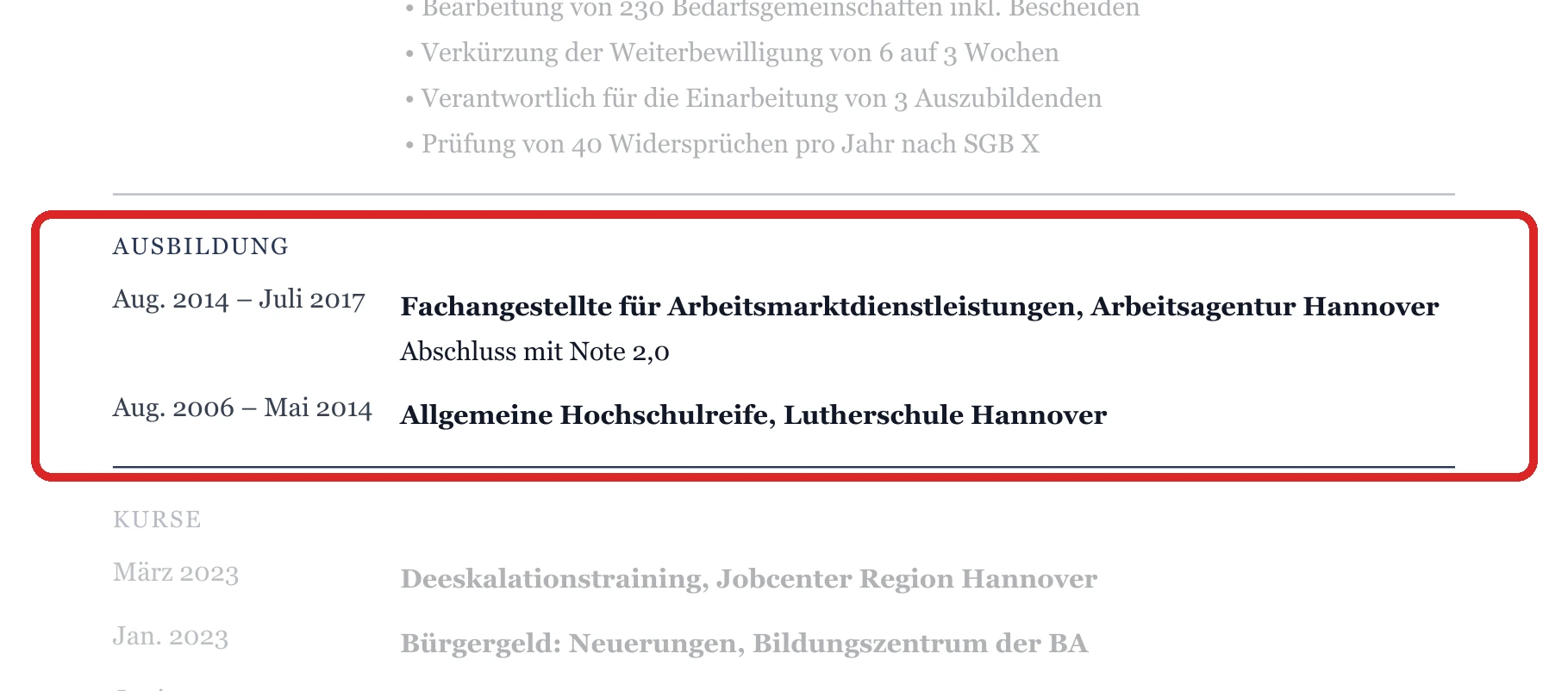 Ausbildung im Muster – Jobcenter, Arbeitsagentur & Rentenversicherung