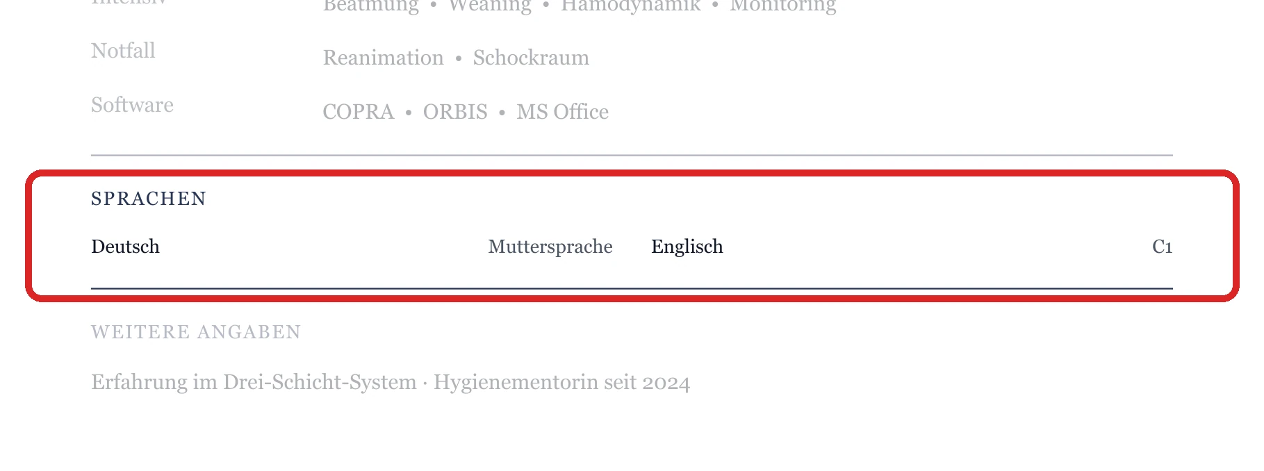 Sprachen im Muster – Krankenhaus & Fachpflege