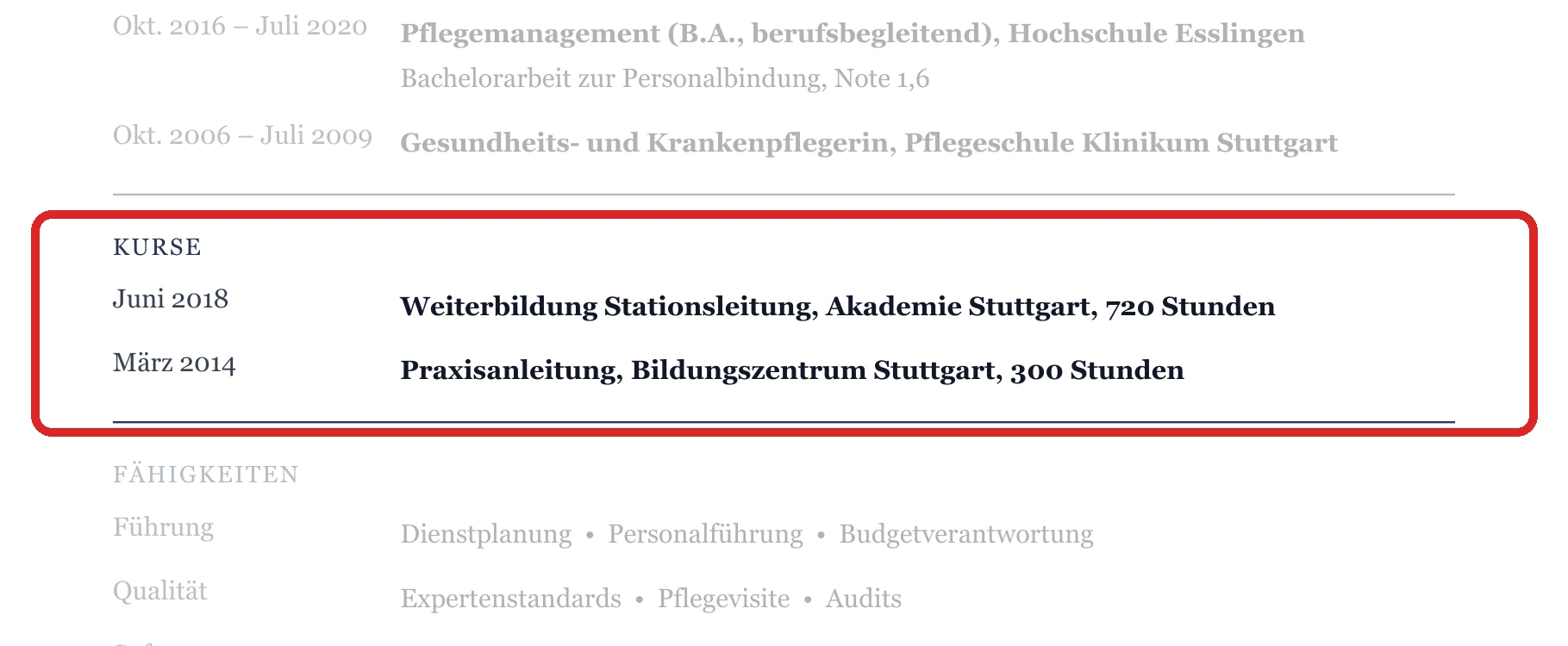 Weiterbildungen im Muster – Leitung & Praxisanleitung