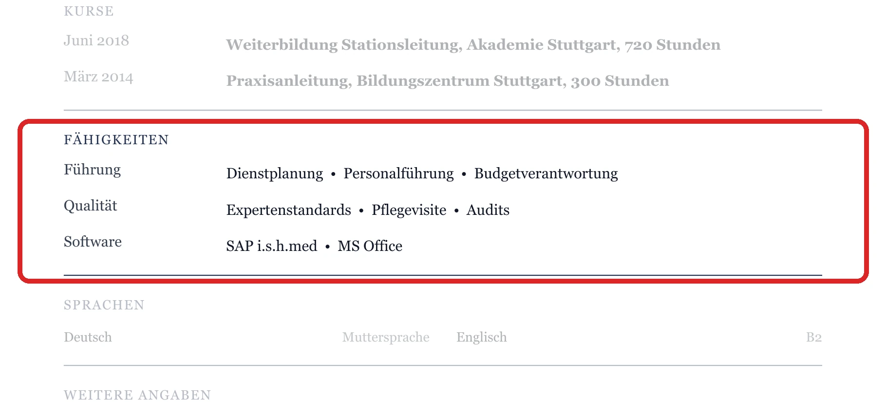 Kenntnisse im Muster – Leitung & Praxisanleitung