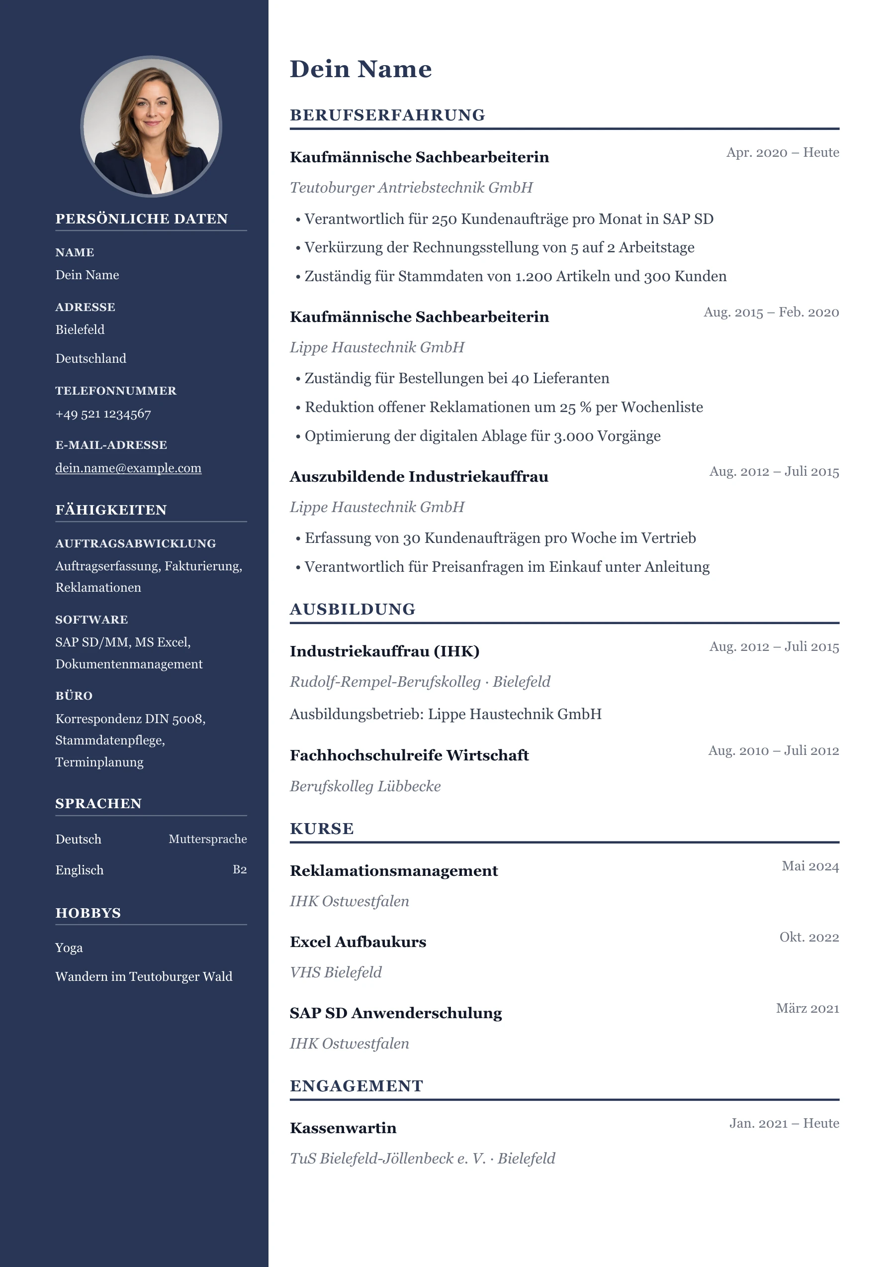 Sachbearbeiter*in allgemein · Professionell
