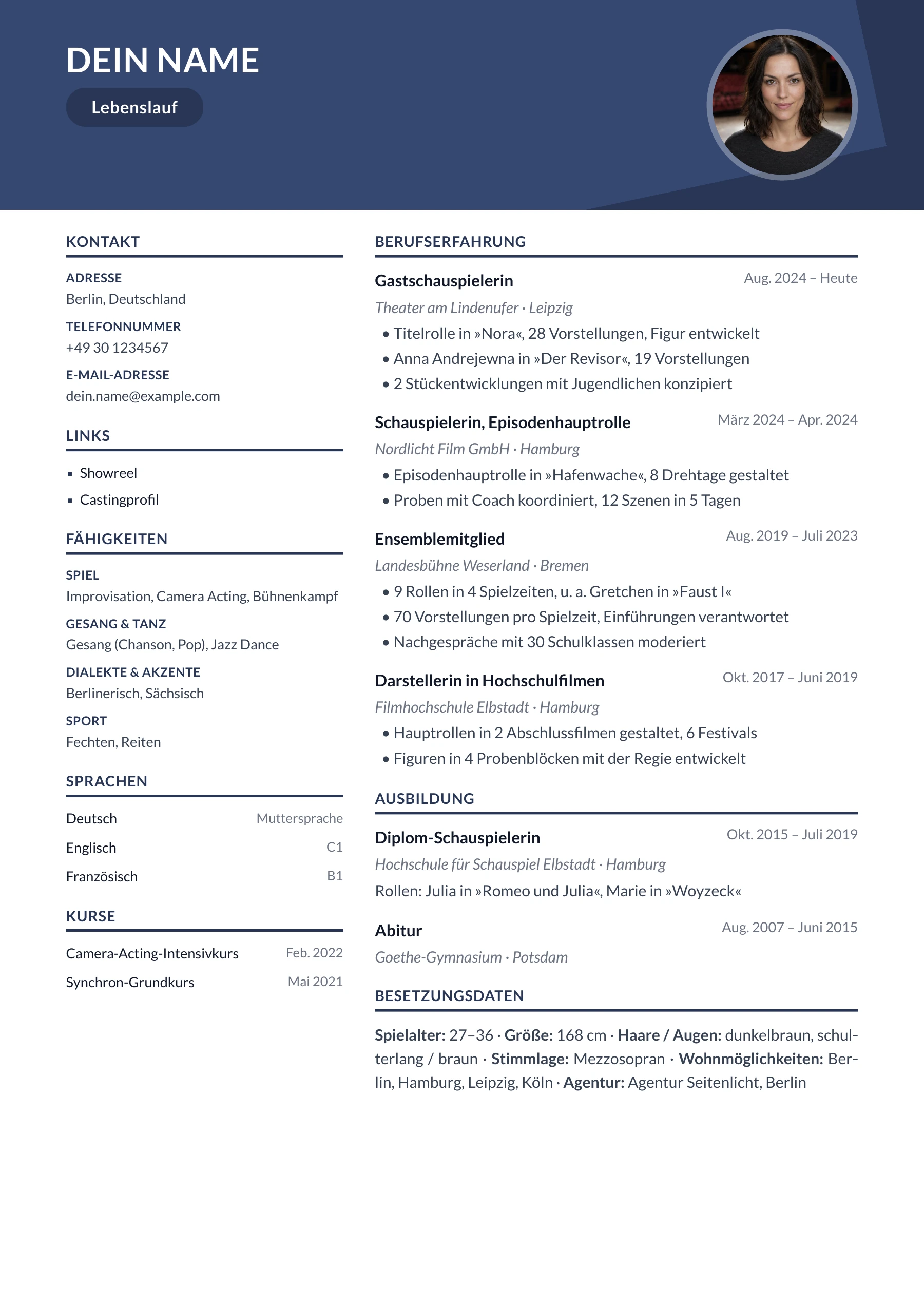 Schauspieler*in allgemein · Geometrisch