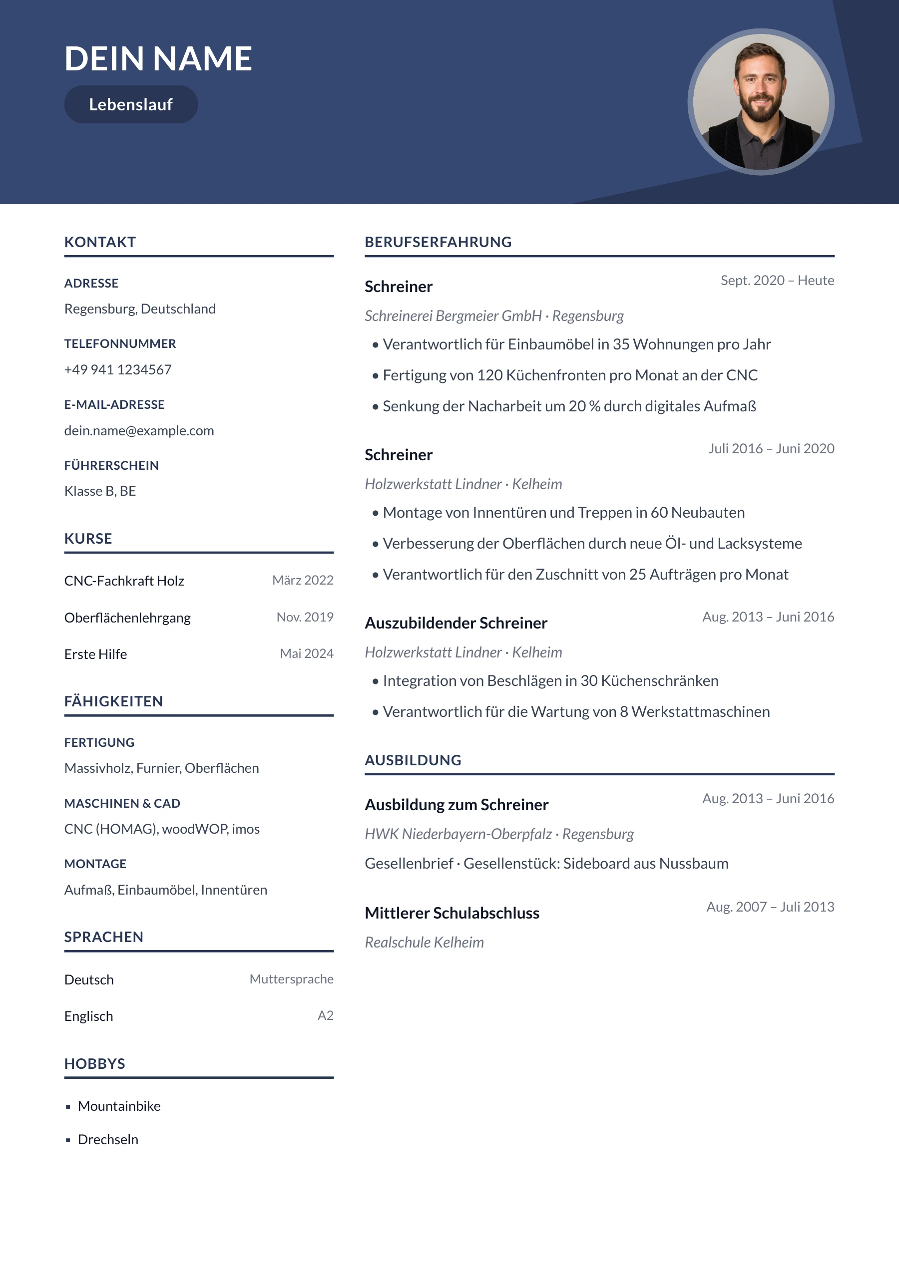Schreiner*in / Tischler*in allgemein · Geometrisch