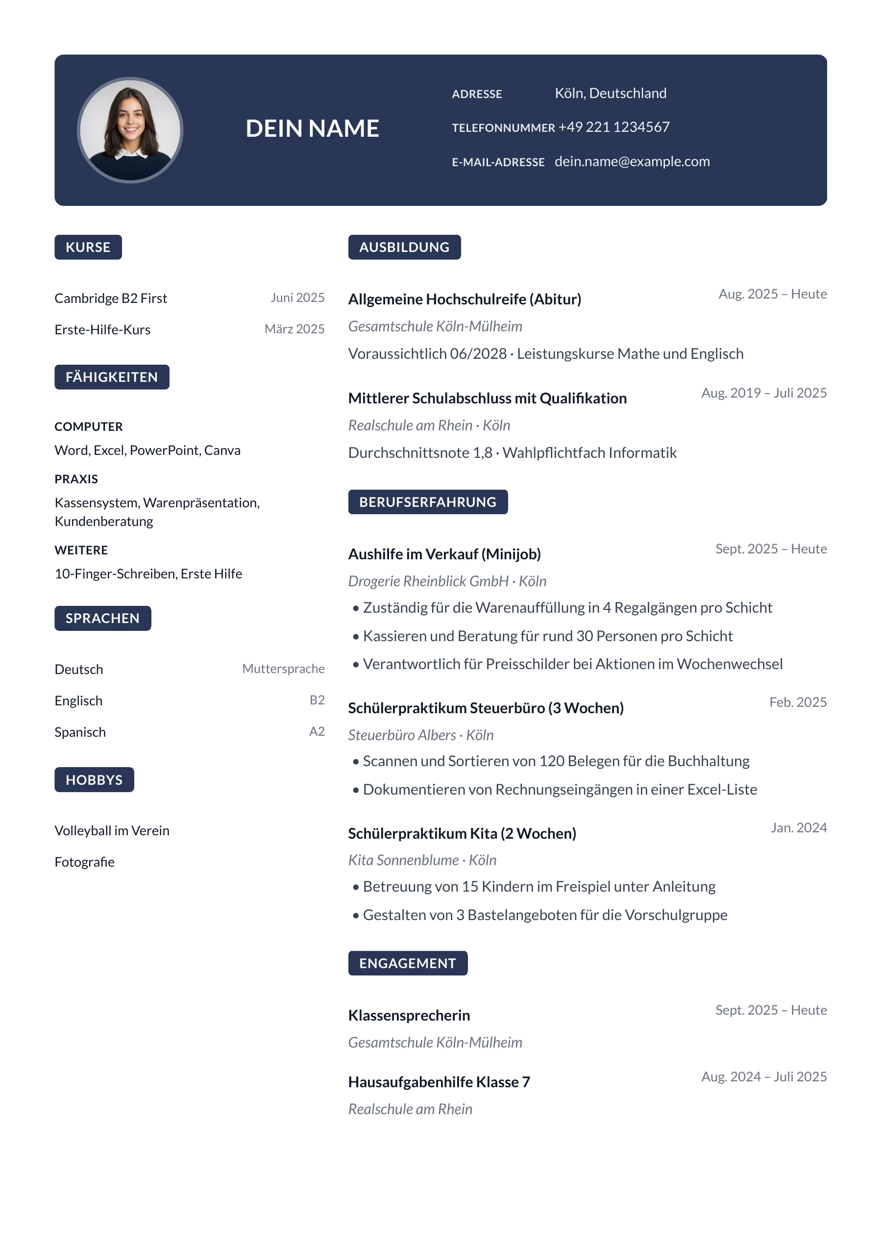 Schüler*in allgemein · Modern